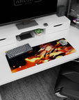 Demon Slayer Deskmat | Mousepad | Deskpad - Flaming Warrior's Resolve - AniChan