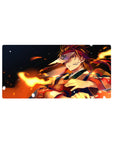 Demon Slayer Deskmat | Mousepad | Deskpad - Flaming Warrior's Resolve - AniChan