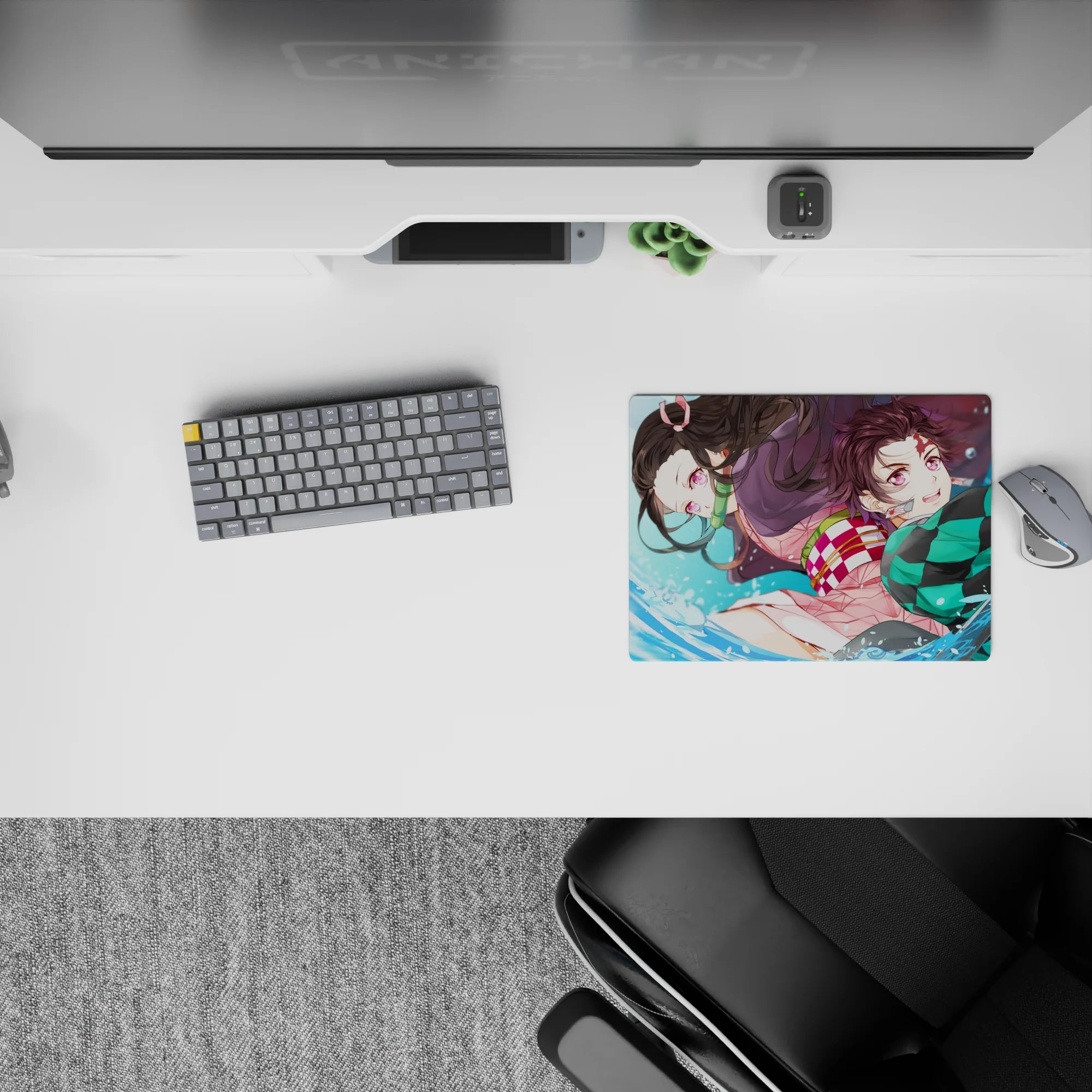 Demon Slayer Deskmat | Mousepad | Deskpad - Dynamic Water Duo - AniChan