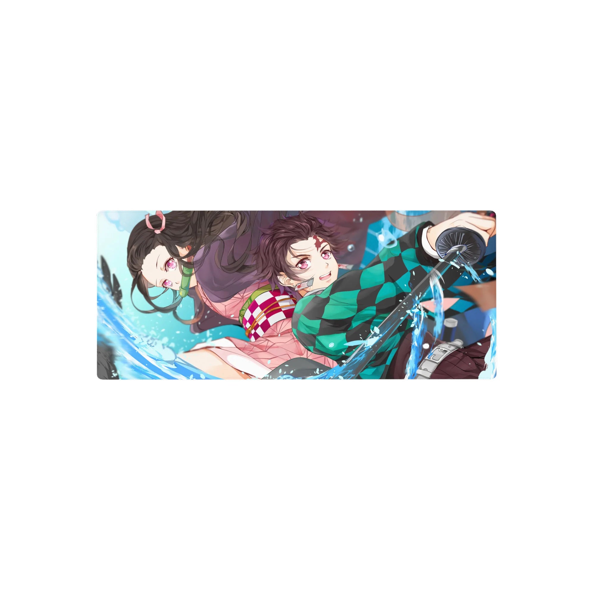 Demon Slayer Deskmat | Mousepad | Deskpad - Dynamic Water Duo - AniChan