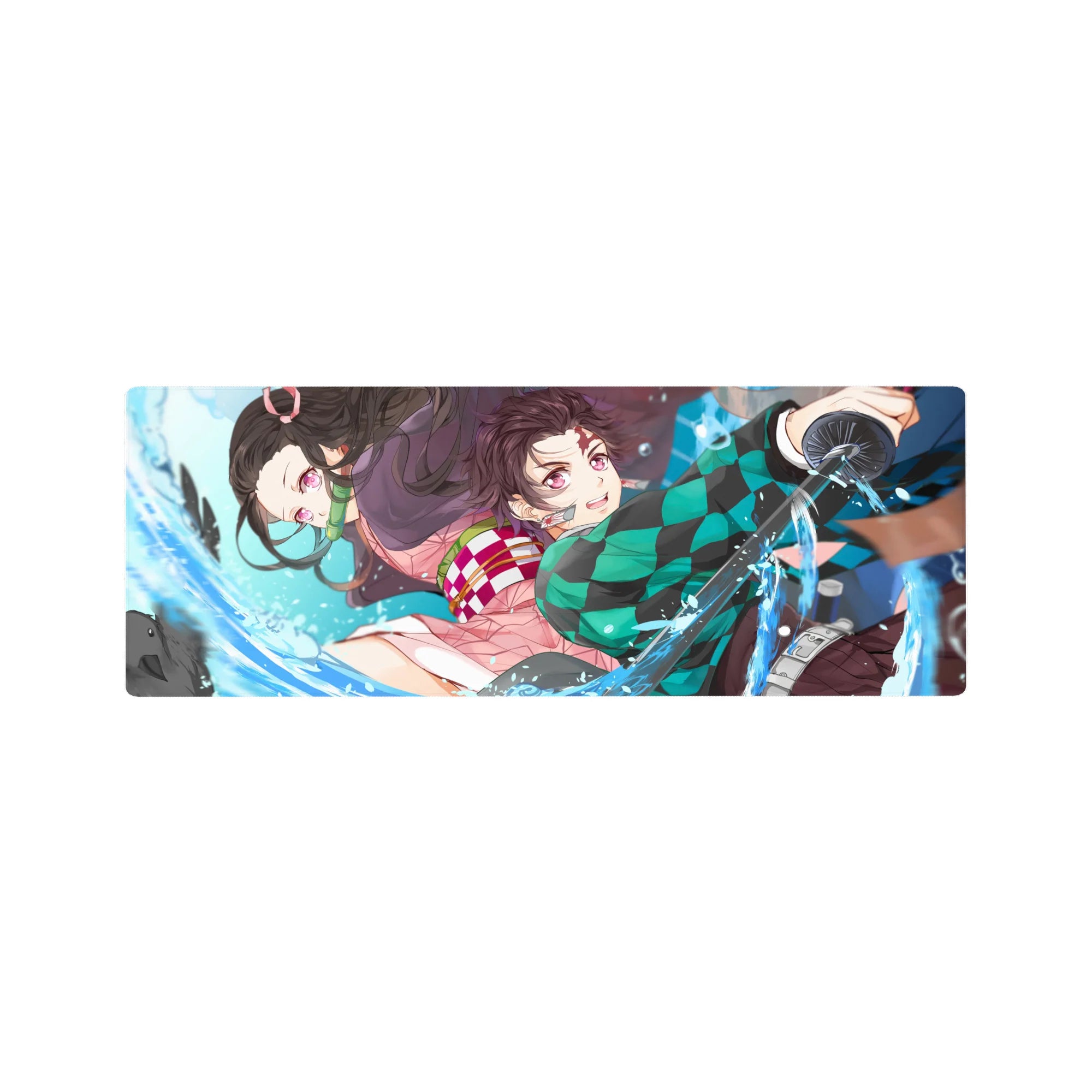 Demon Slayer Deskmat | Mousepad | Deskpad - Dynamic Water Duo - AniChan