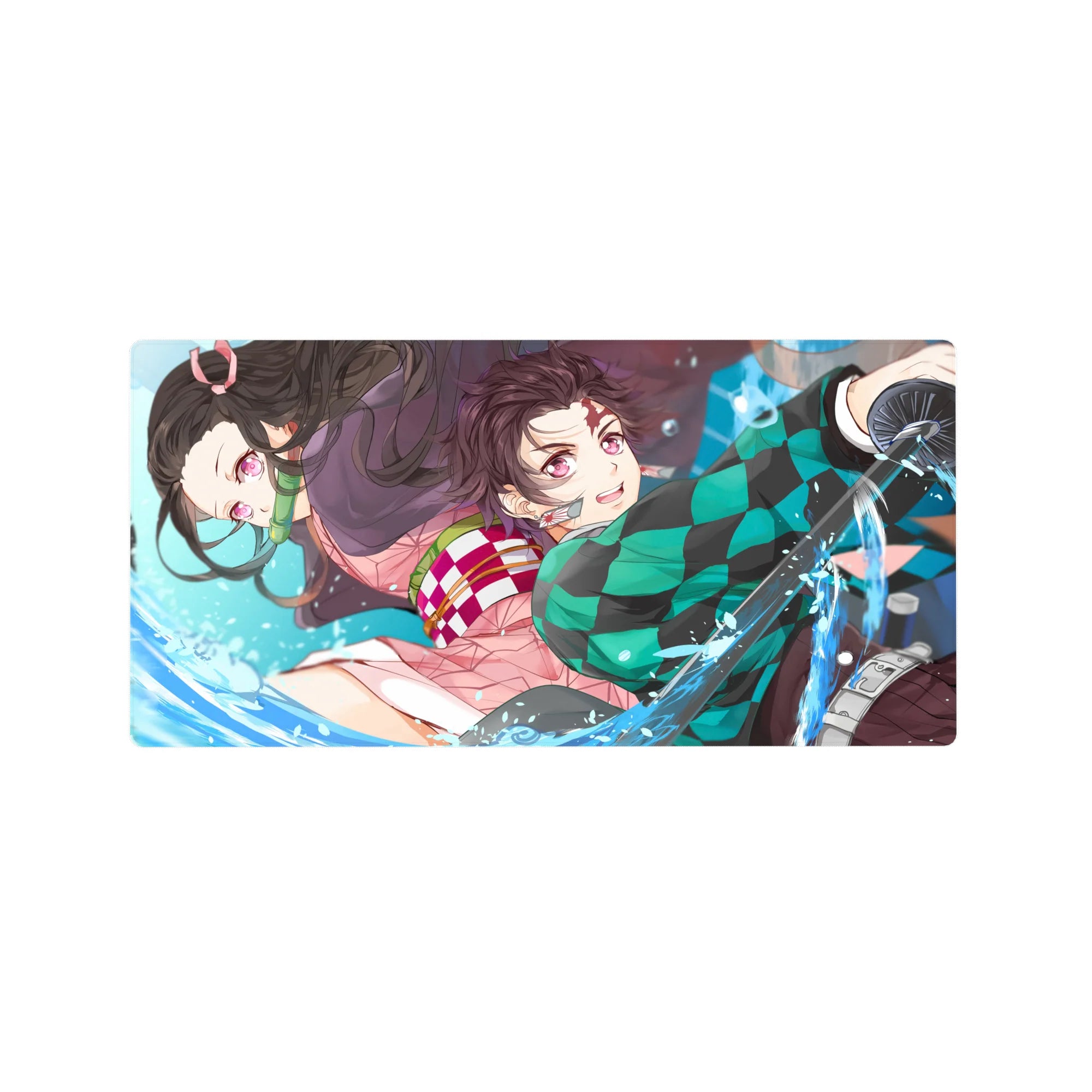 Demon Slayer Deskmat | Mousepad | Deskpad - Dynamic Water Duo - AniChan