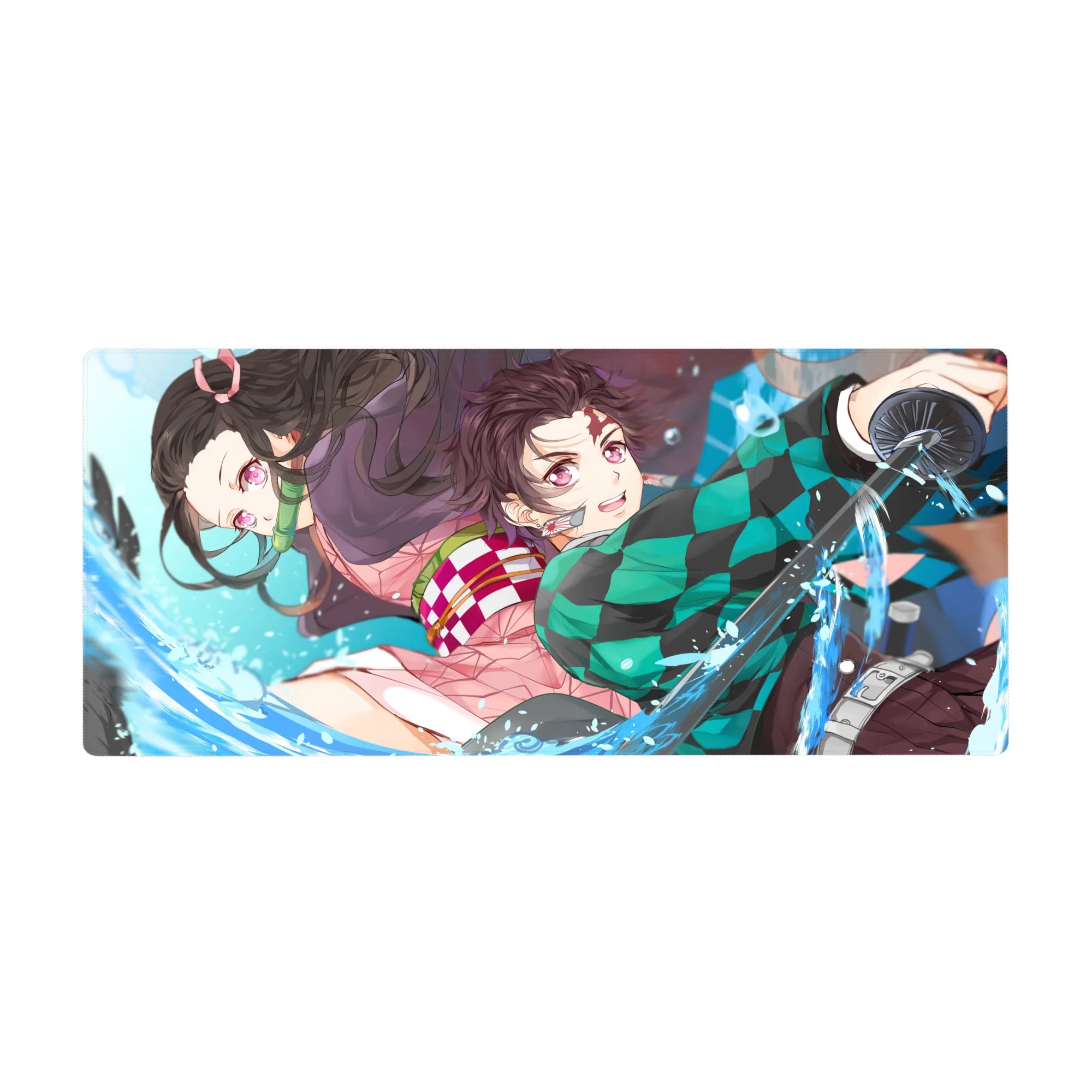 Demon Slayer Deskmat | Mousepad | Deskpad - Dynamic Water Duo - AniChan