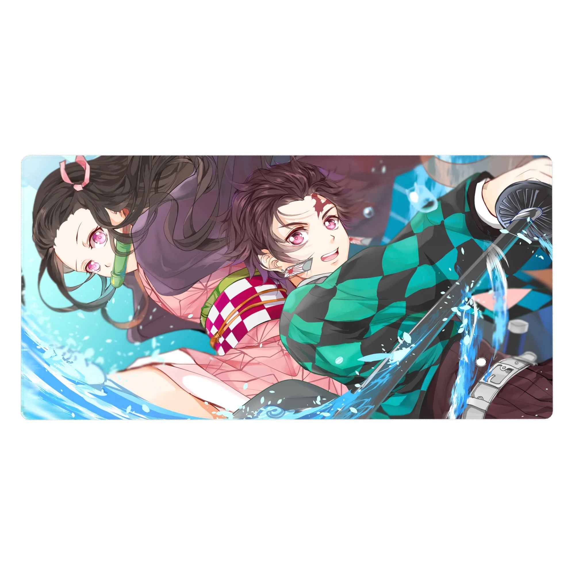 Demon Slayer Deskmat | Mousepad | Deskpad - Dynamic Water Duo - AniChan