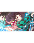 Demon Slayer Deskmat | Mousepad | Deskpad - Dynamic Water Duo - AniChan