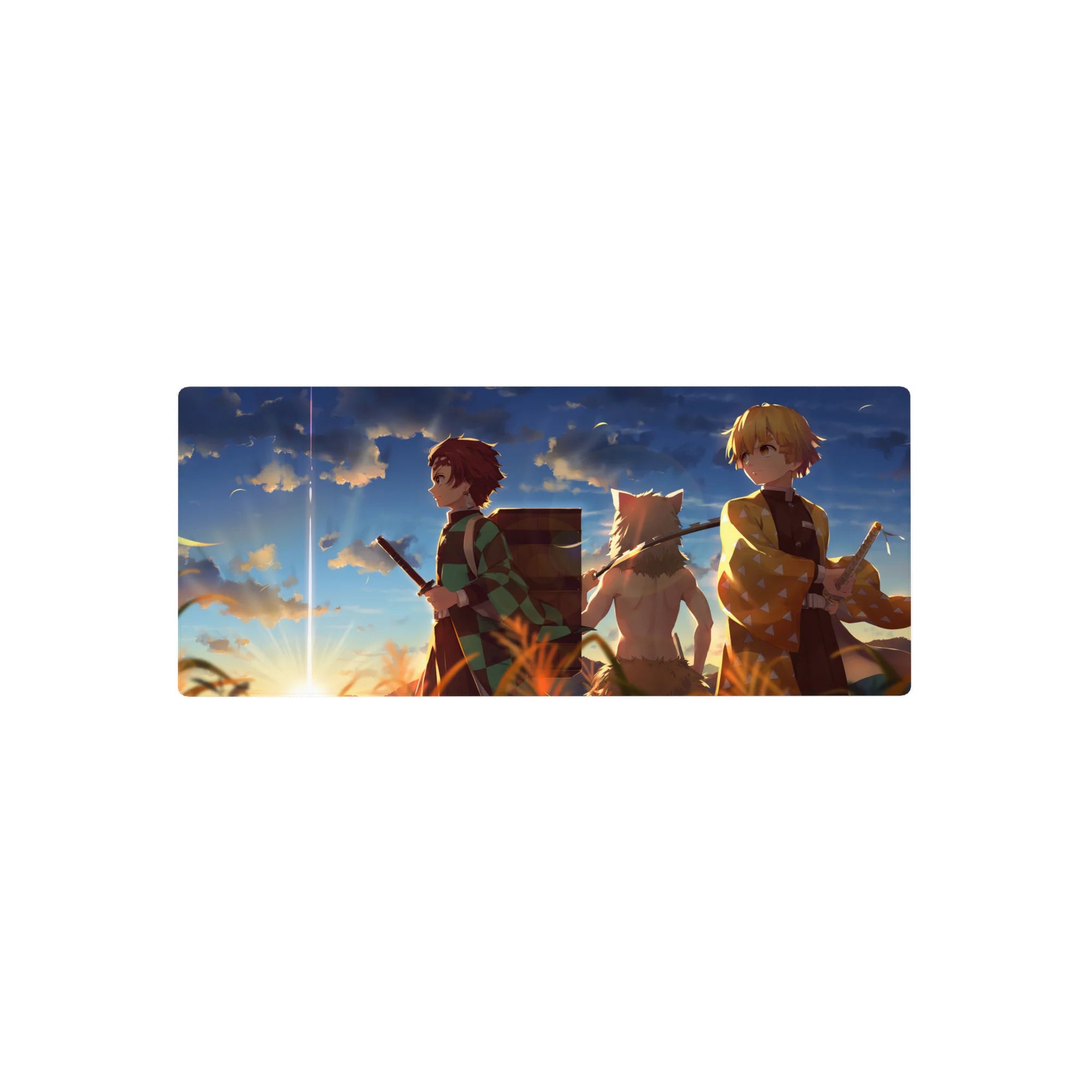 Demon Slayer Deskmat | Mousepad | Deskpad - Sunset Samurai Journey - AniChan