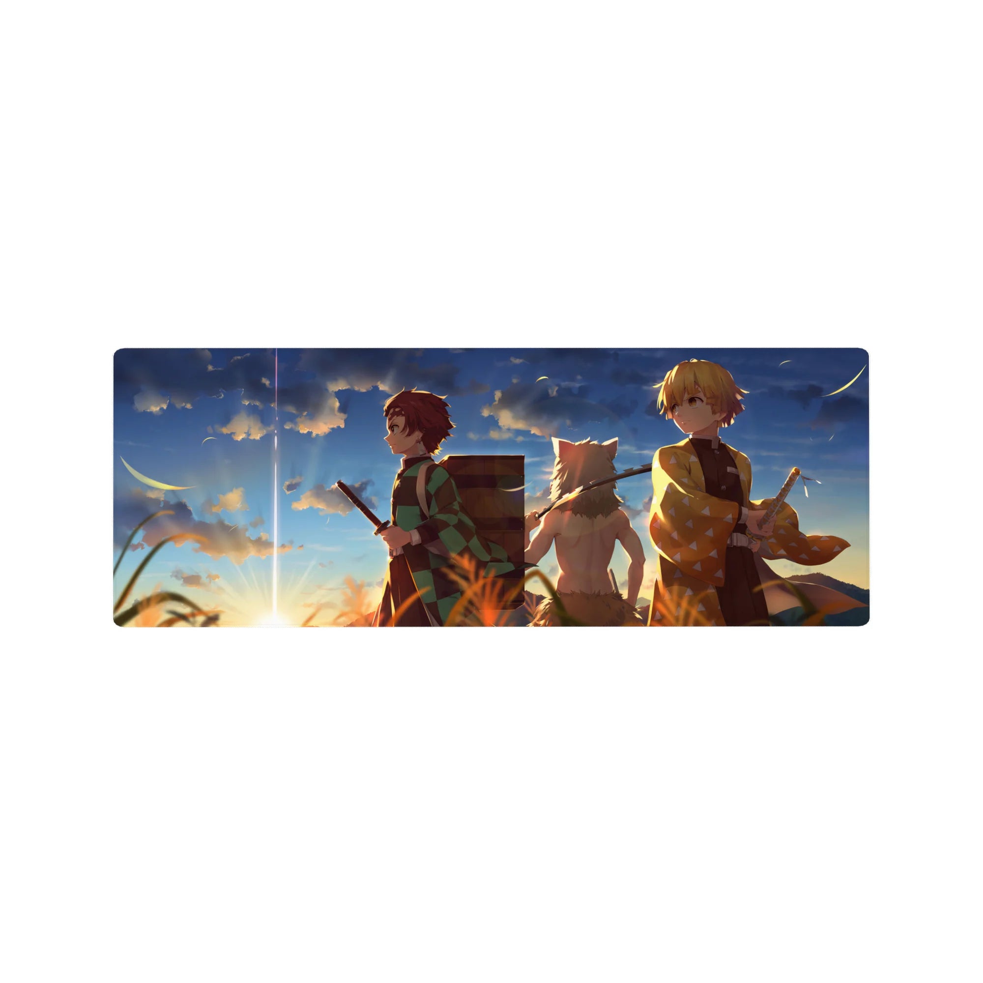 Demon Slayer Deskmat | Mousepad | Deskpad - Sunset Samurai Journey - AniChan