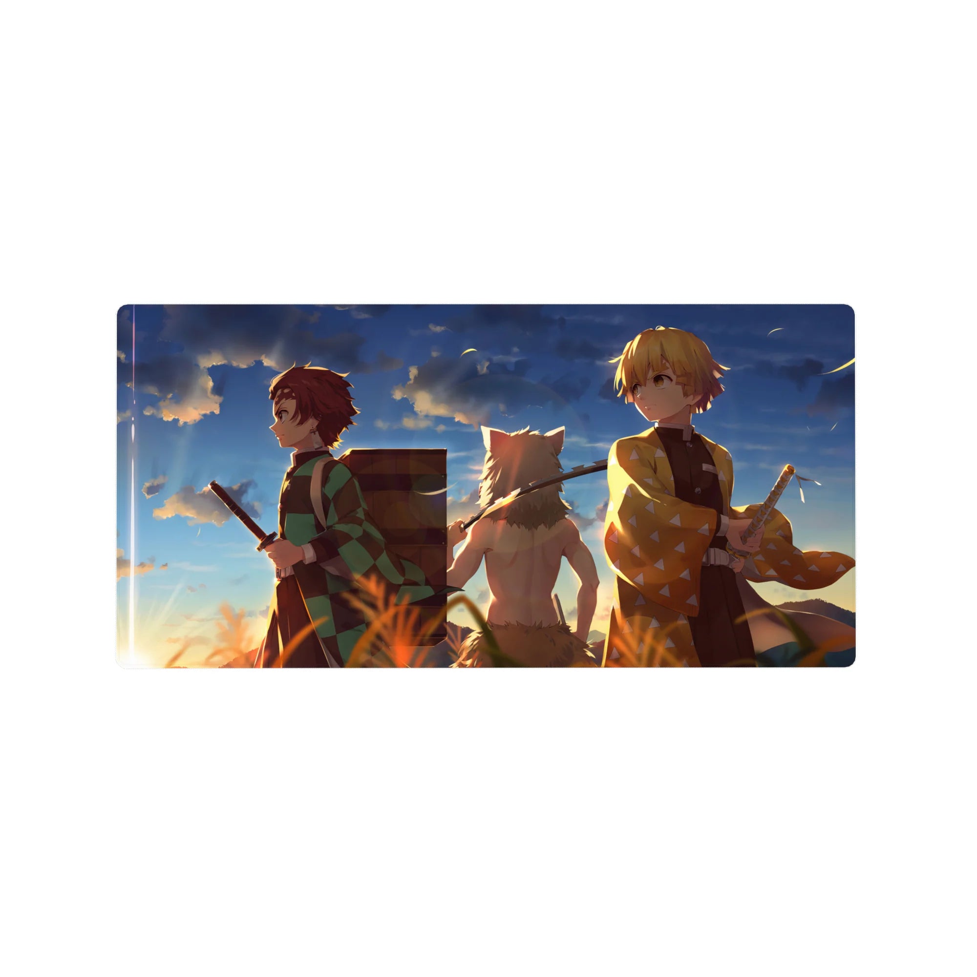 Demon Slayer Deskmat | Mousepad | Deskpad - Sunset Samurai Journey - AniChan