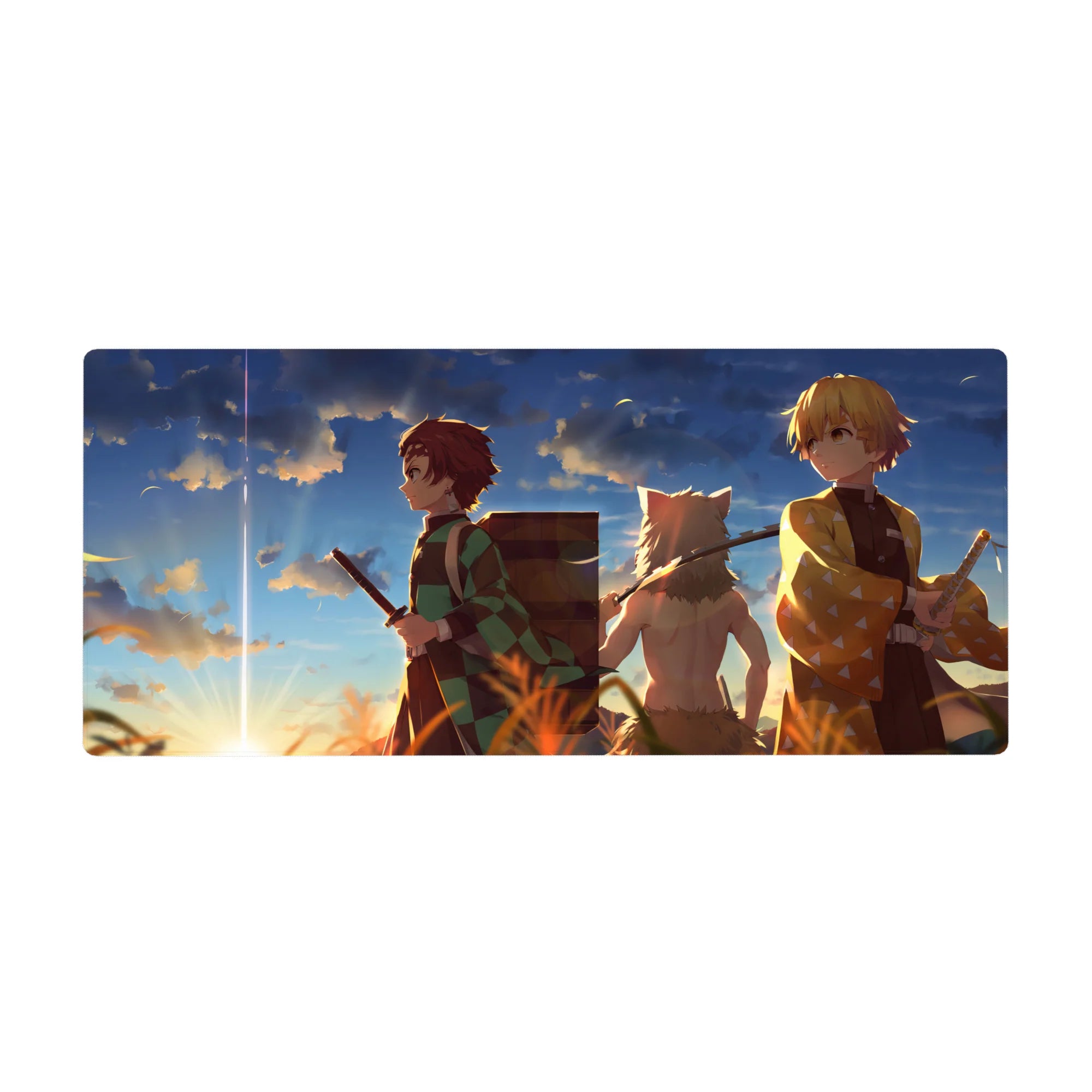 Demon Slayer Deskmat | Mousepad | Deskpad - Sunset Samurai Journey - AniChan