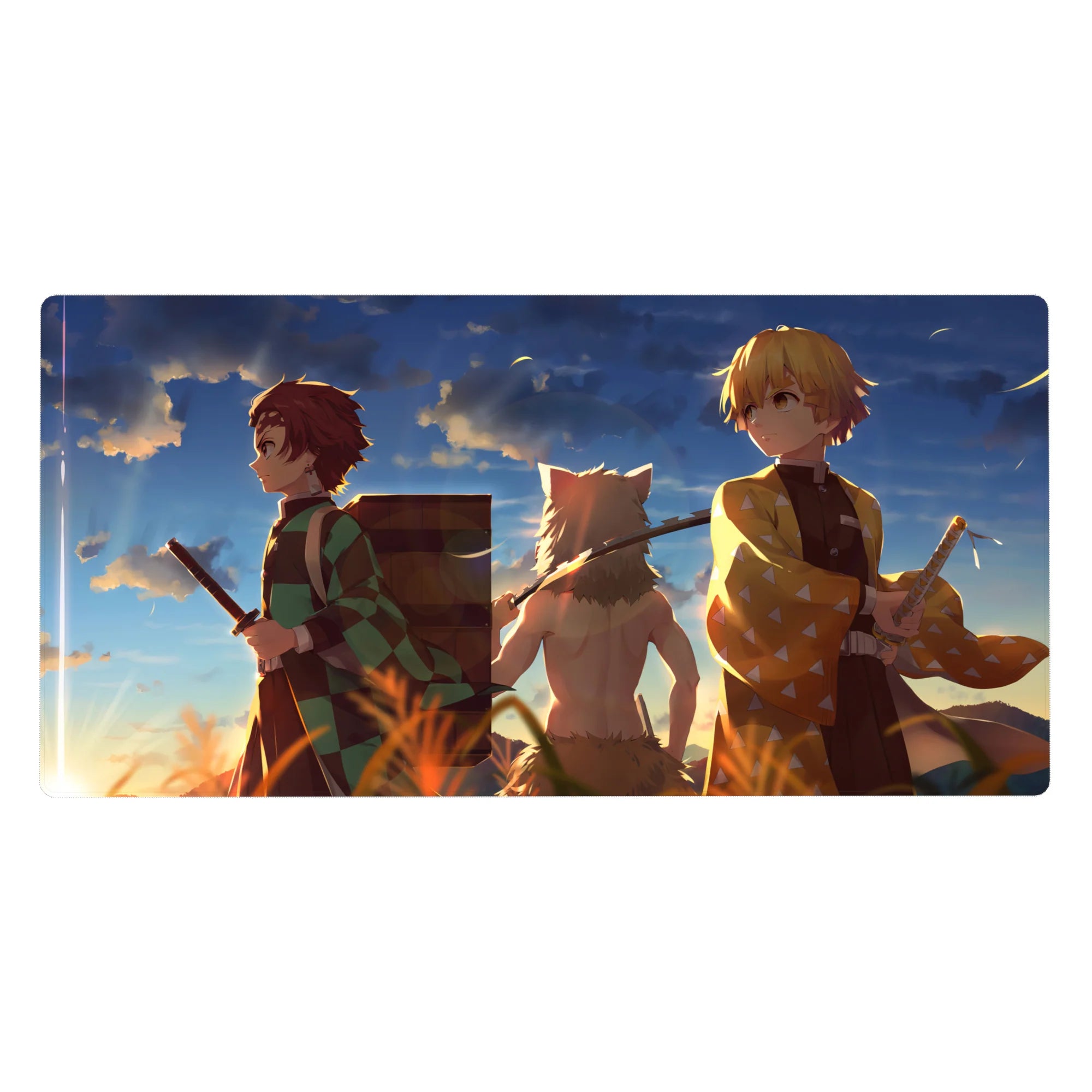 Demon Slayer Deskmat | Mousepad | Deskpad - Sunset Samurai Journey - AniChan