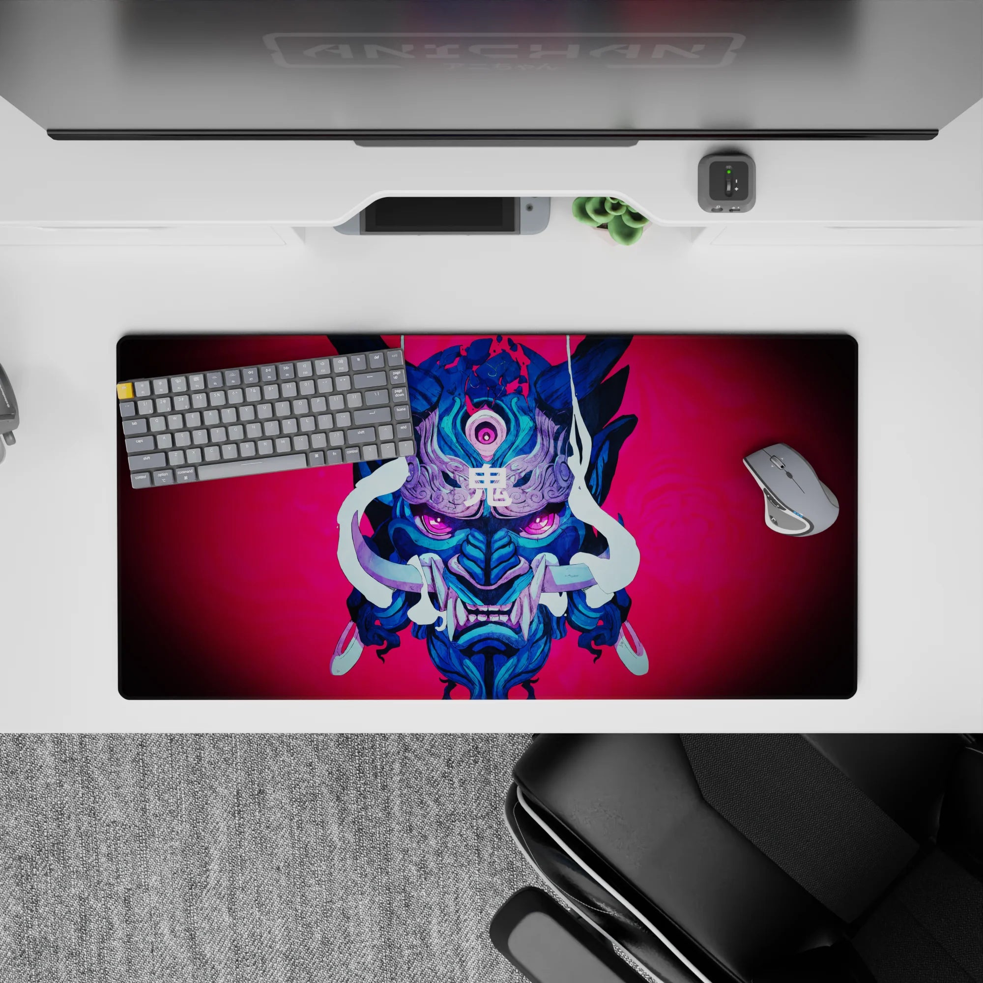 Demon Slayer Deskmat | Mousepad | Deskpad - Oni Masque - AniChan