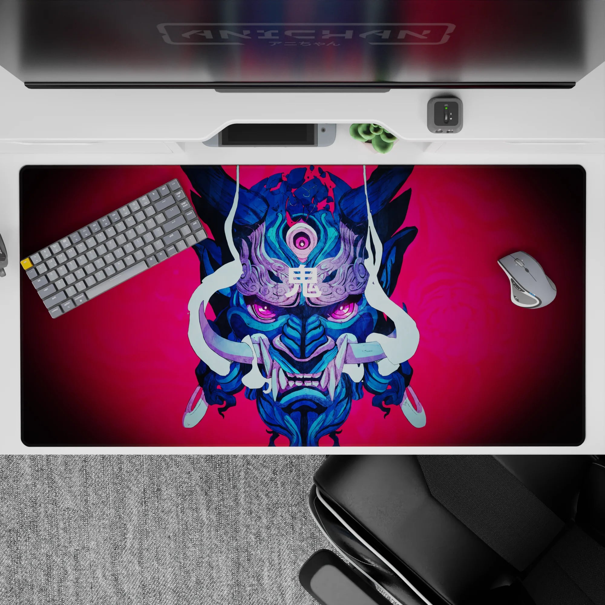 Demon Slayer Deskmat | Mousepad | Deskpad - Oni Masque - AniChan