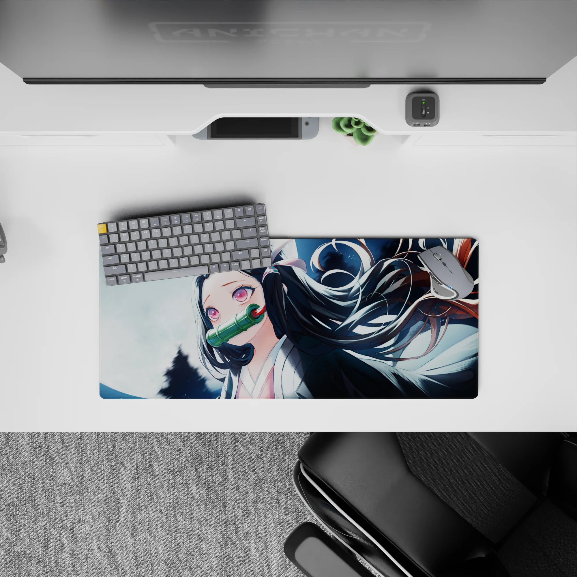 Demon Slayer Deskmat | Mousepad | Deskpad - Moonlit Demon Elegance - AniChan