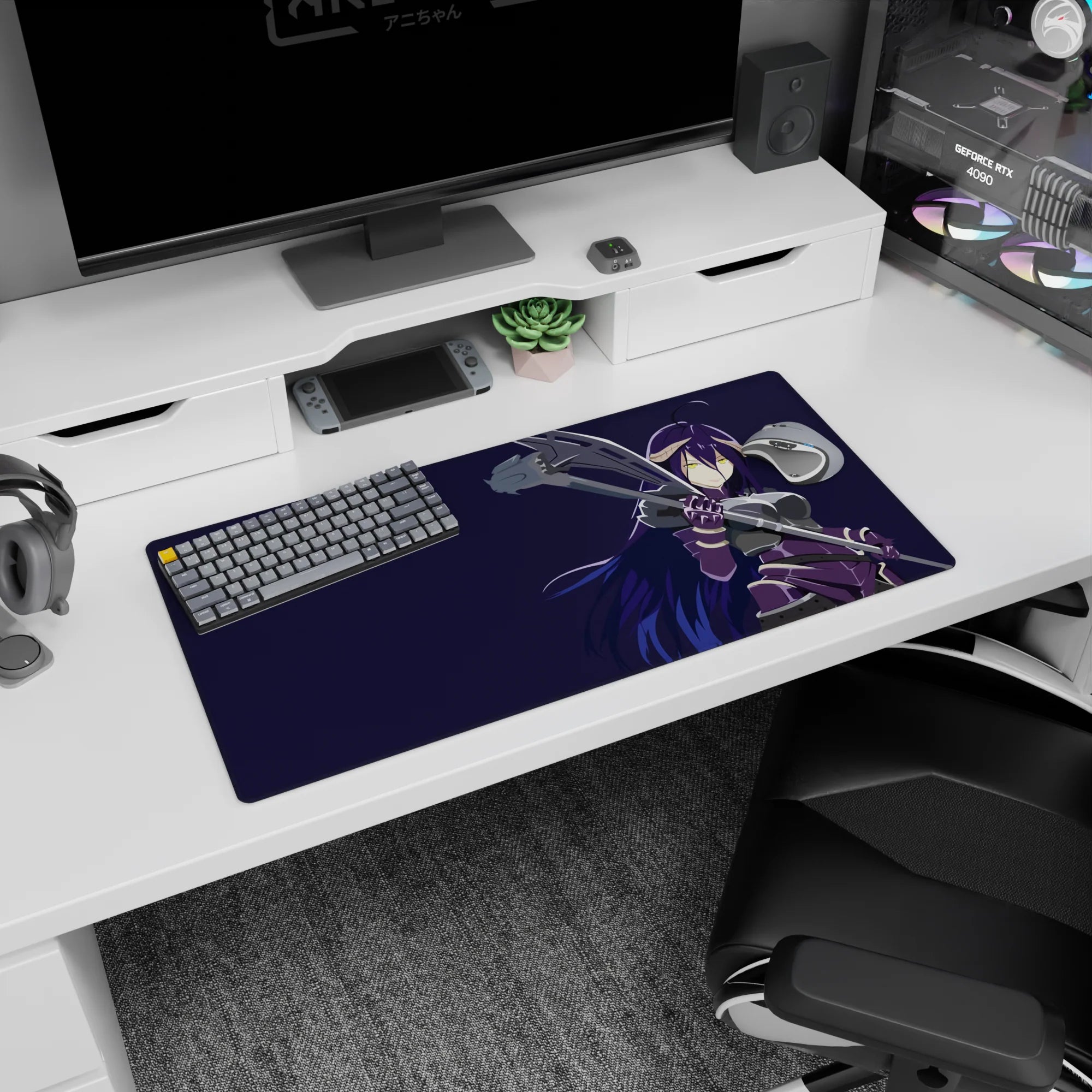 Overlord Deskmat | Mousepad | Deskpad - Battle-Ready Albedo - AniChan