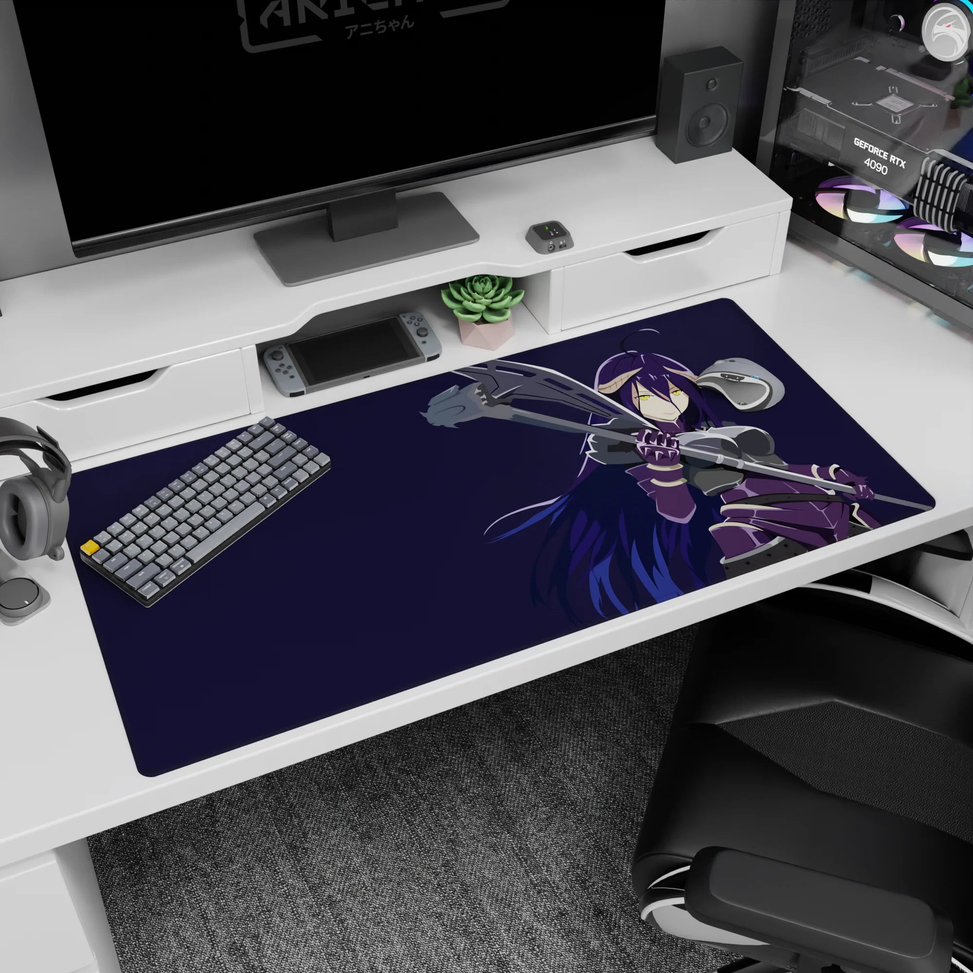 Overlord Deskmat | Mousepad | Deskpad - Battle-Ready Albedo - AniChan