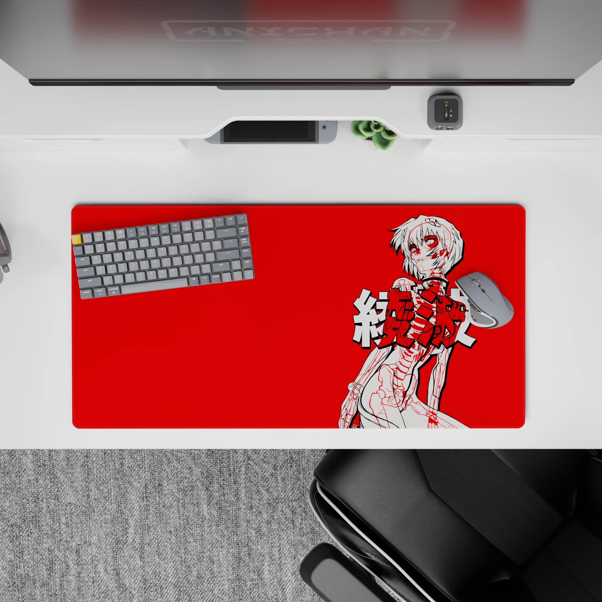 Evangelion - Anime Mouse Pad and Desk Pad - Red Rupture - AniChan