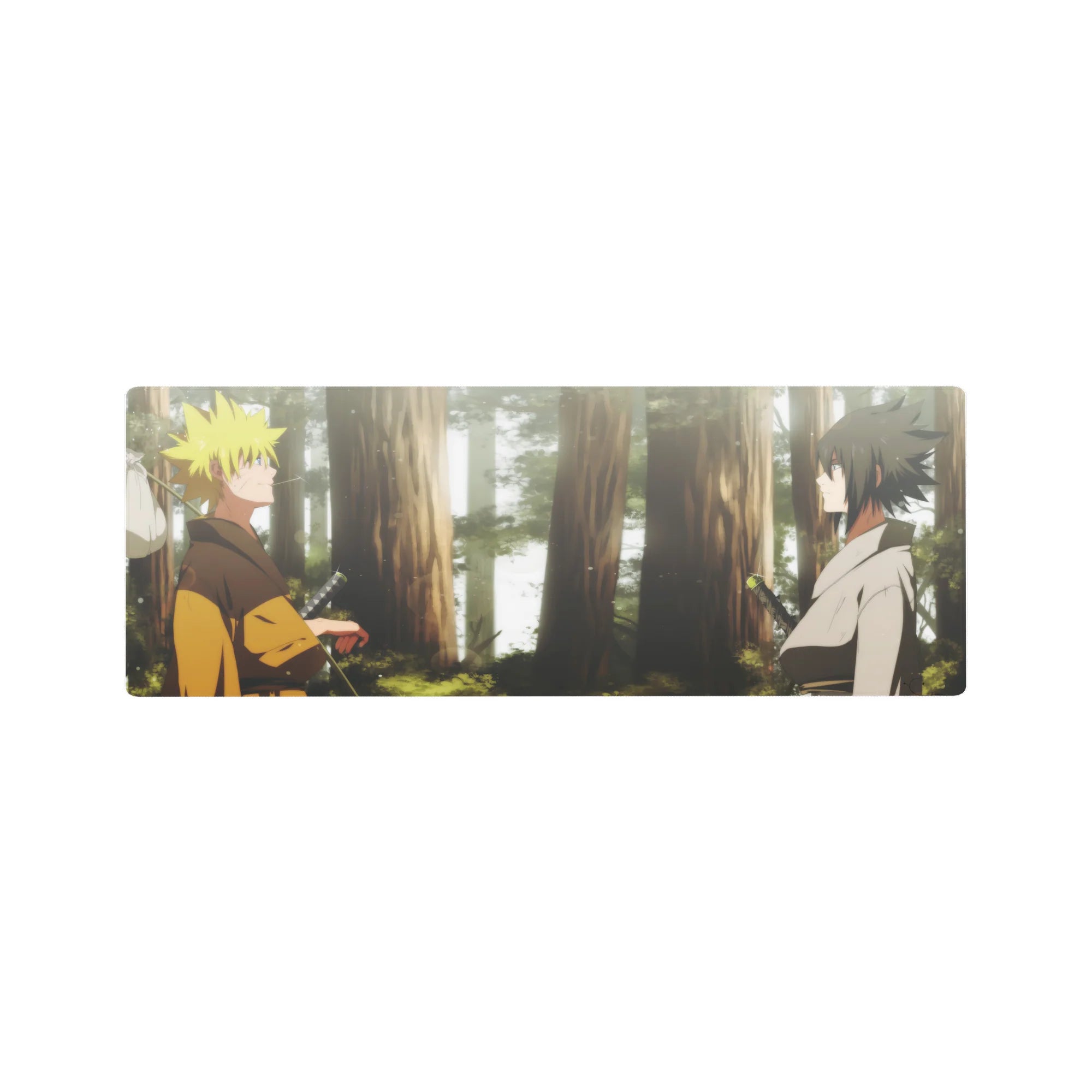 Naruto forest standoff anime mouse pad desk mat, extended 32x12 inches.