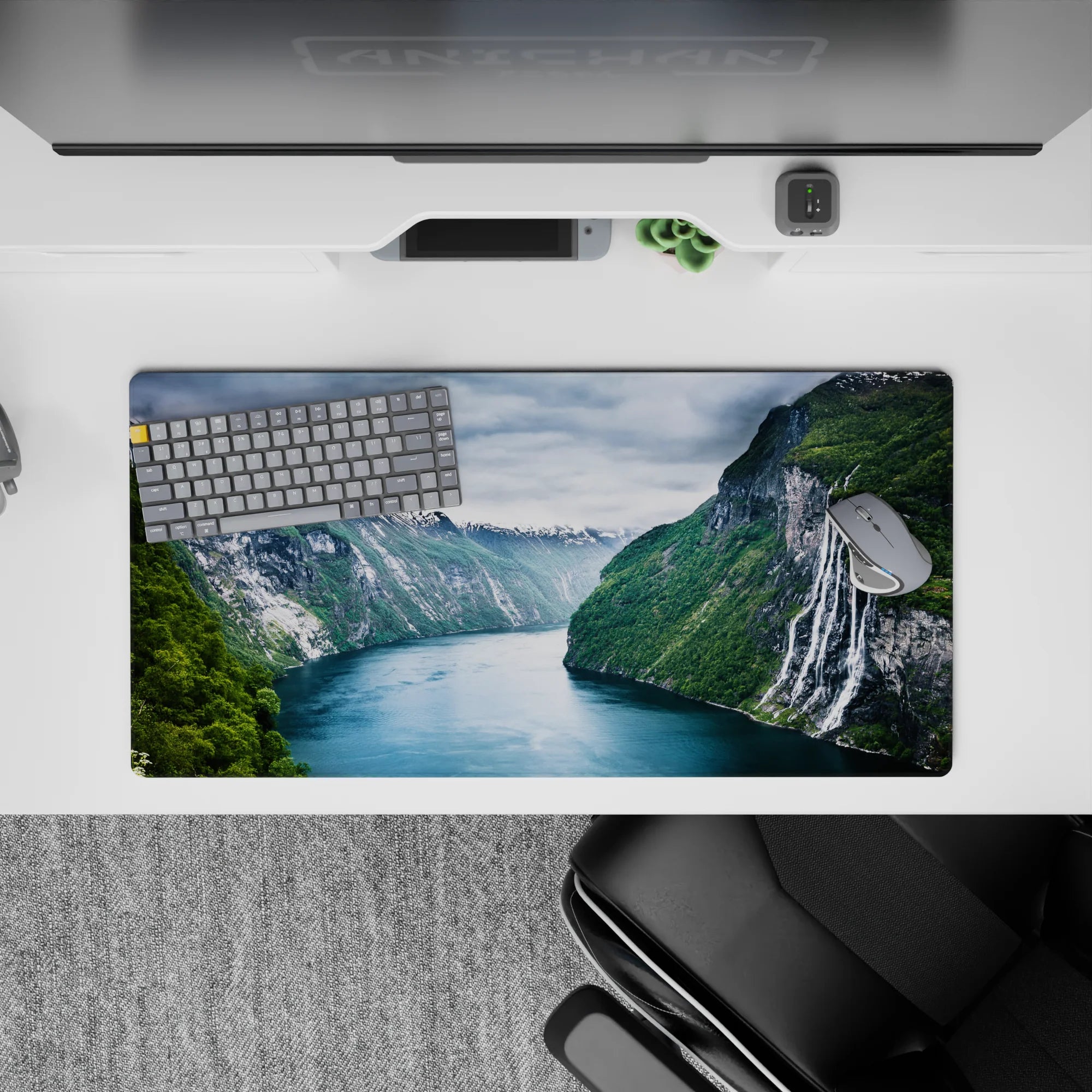 Nature Landscapes Deskmat | Mousepad | Deskpad - Fjord Majesty