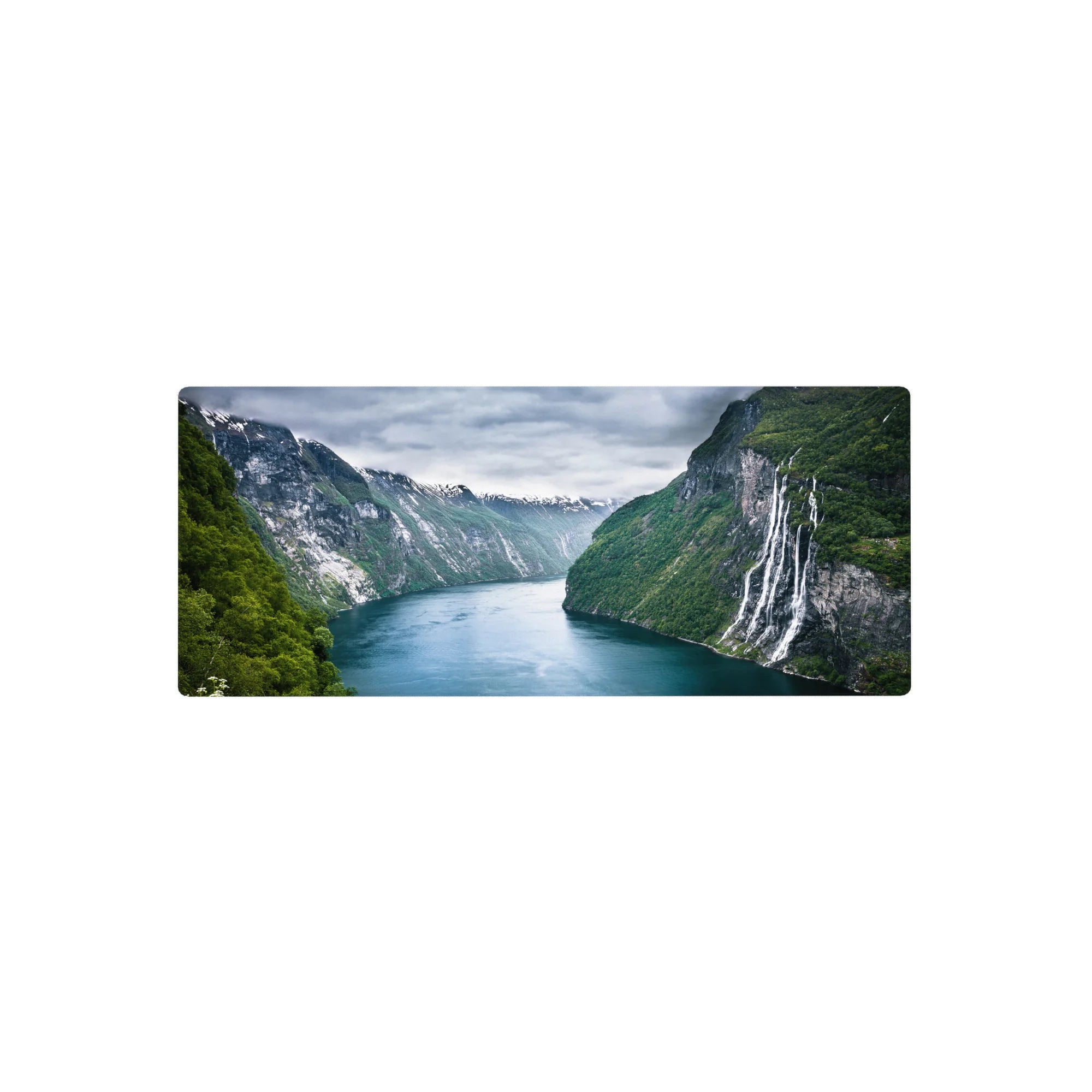 Nature Landscapes Deskmat | Mousepad | Deskpad - Fjord Majesty