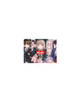14x10 inches classic anime girl mouse pad with waifu collage and bold red Waifu badge, crisp print.