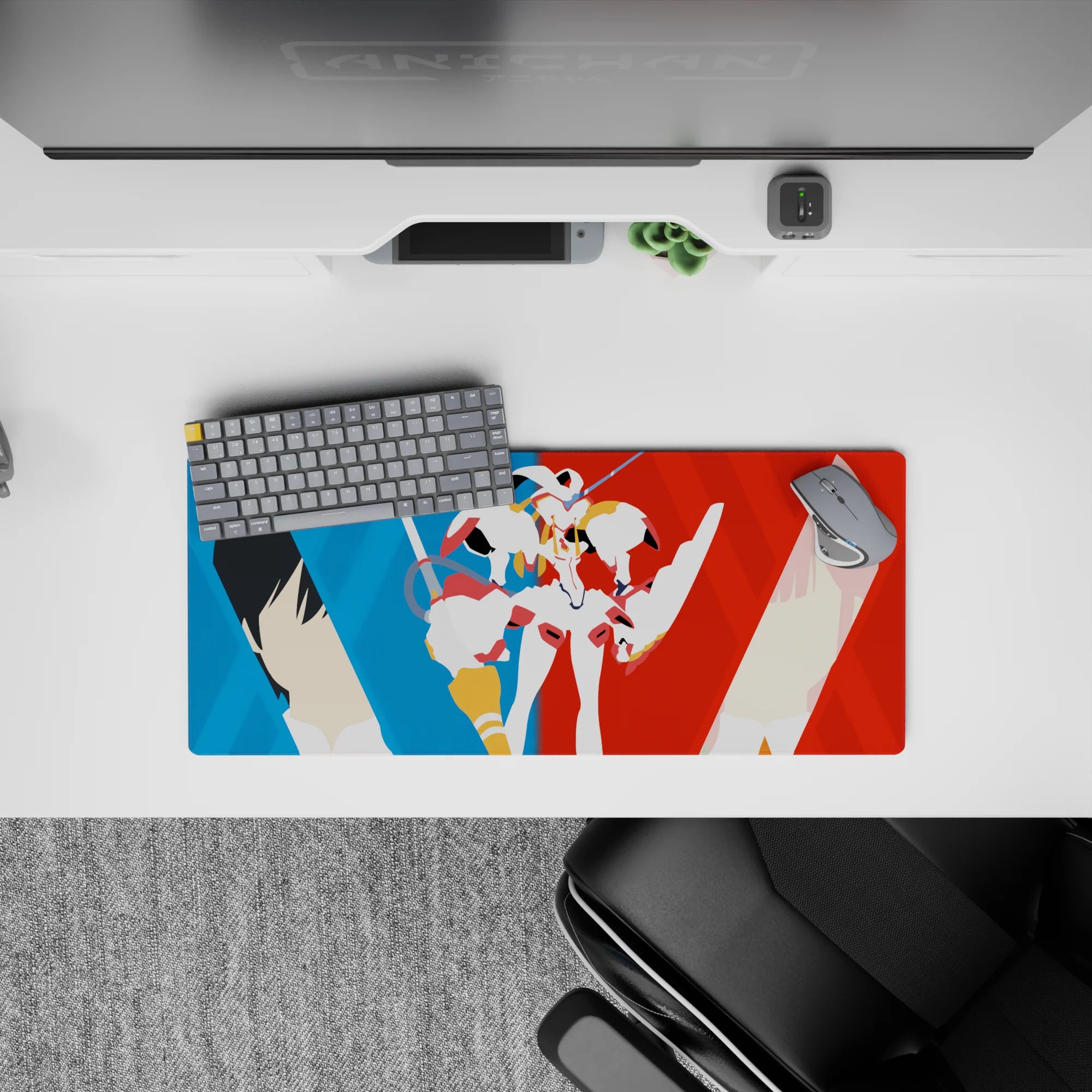 Darling In The Franxx - Anime Mouse Pad and Desk Pad - Hiro &amp; Zero Two Vector Bond - AniChan