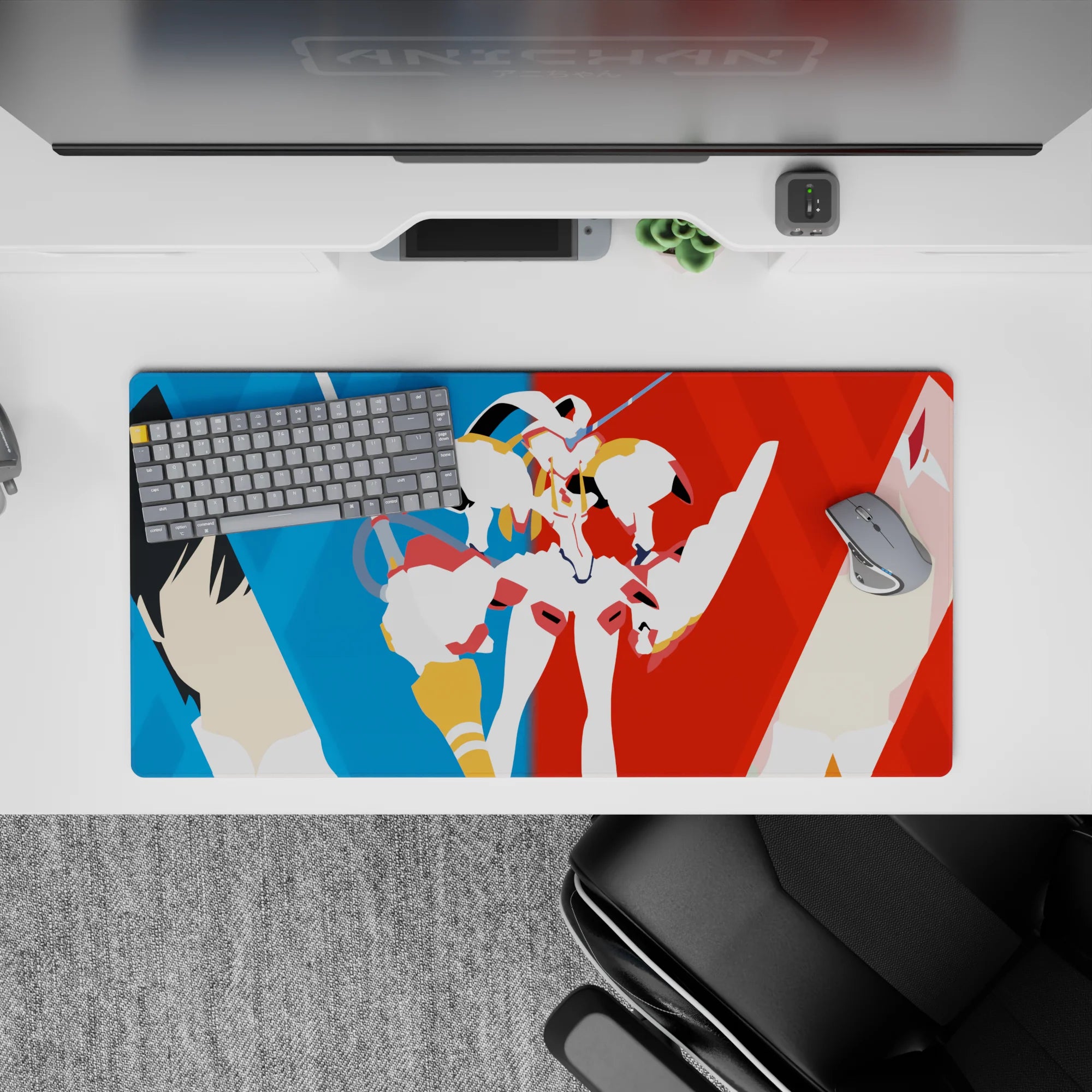 Darling In The Franxx - Anime Mouse Pad and Desk Pad - Hiro &amp; Zero Two Vector Bond - AniChan