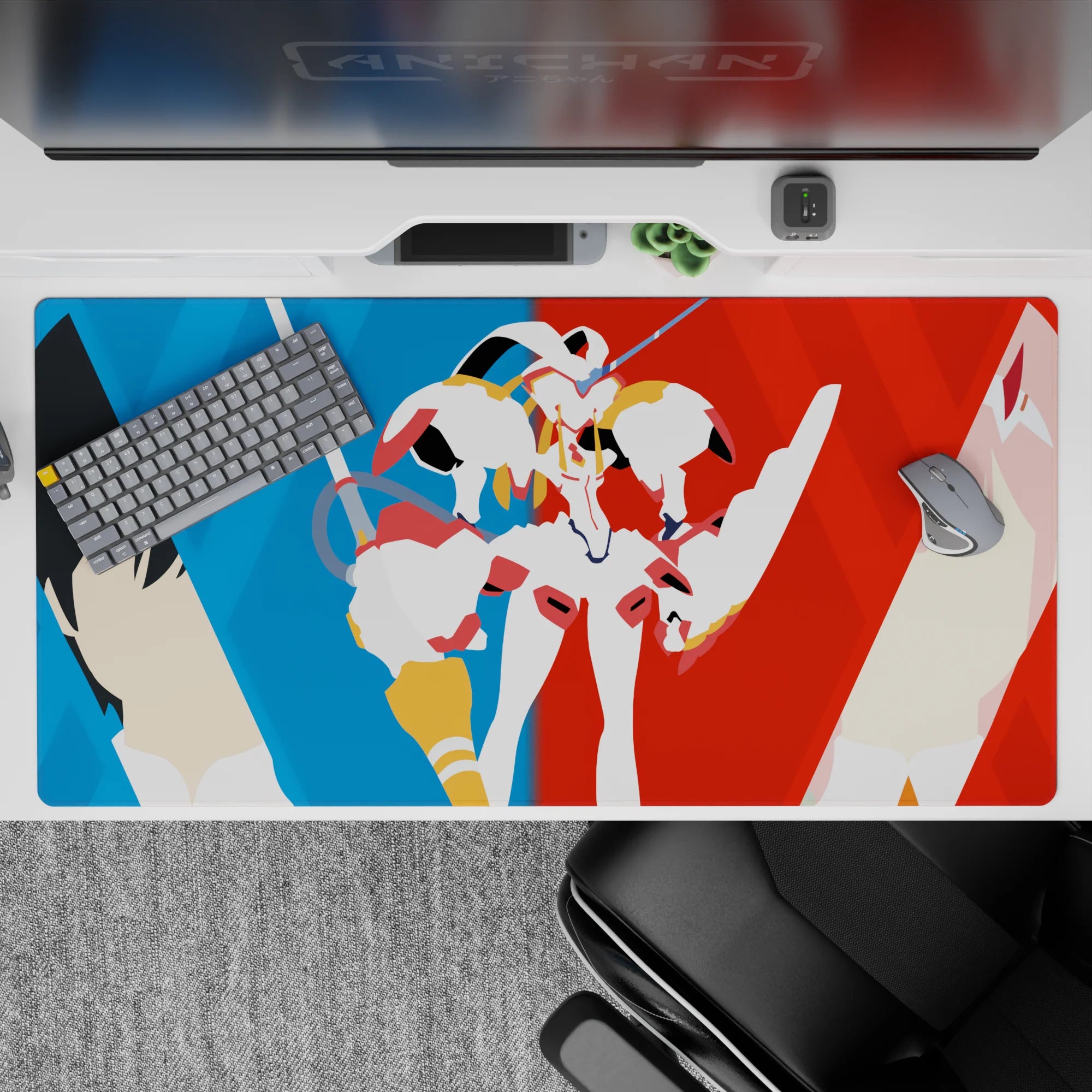 Darling In The Franxx - Anime Mouse Pad and Desk Pad - Hiro & Zero Two Vector Bond - AniChan