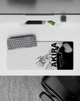28x12 inches black and white anime mouse pad with gritty sci-fi contrast and clean poster-like look.