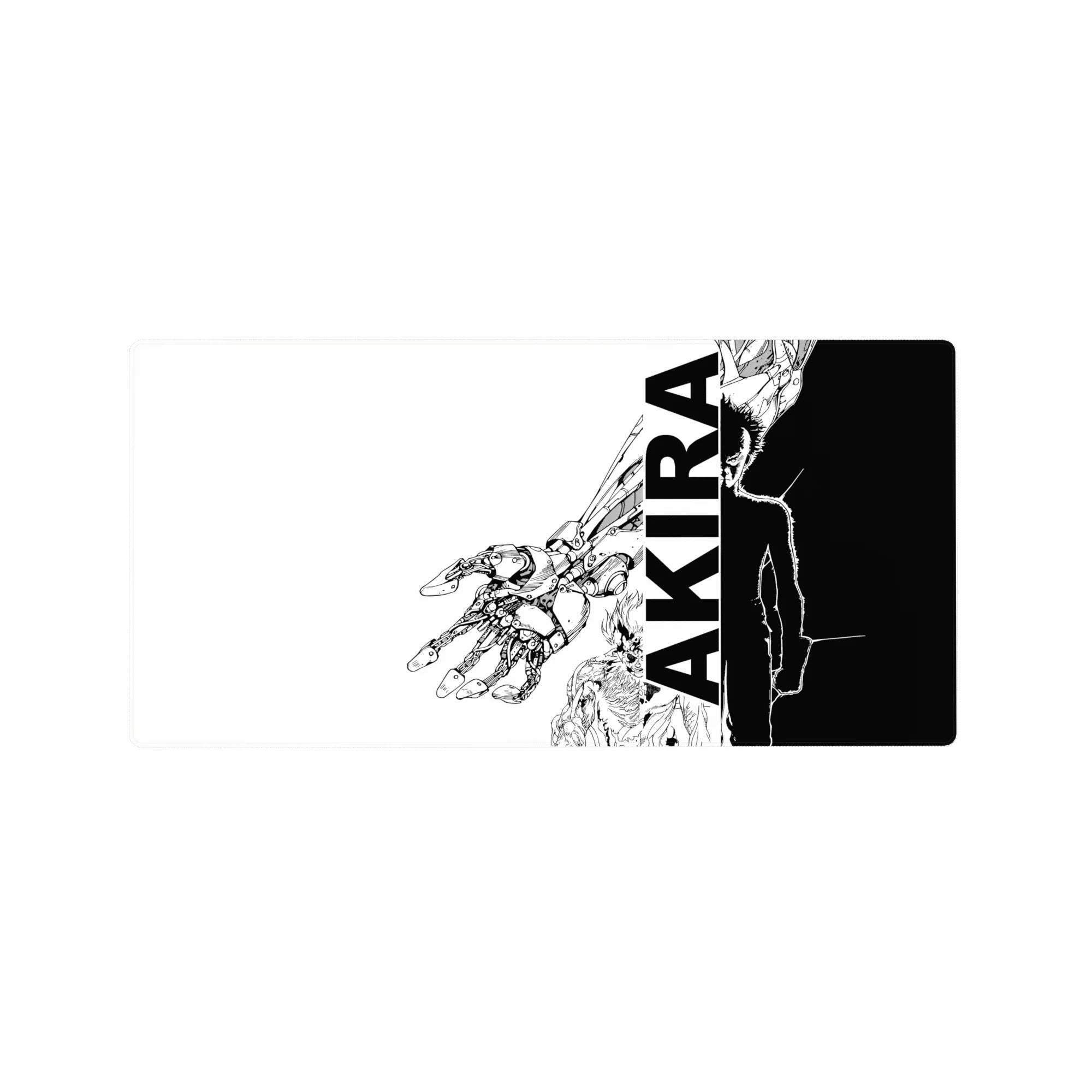 32x16 inches anime mouse pad with bold AKIRA vertical text, towering figure, and cybernetic hand art.
