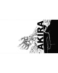 AKIRA anime desk pad 40x20 inches with bold vertical text, silhouette figure, and cybernetic hand art.