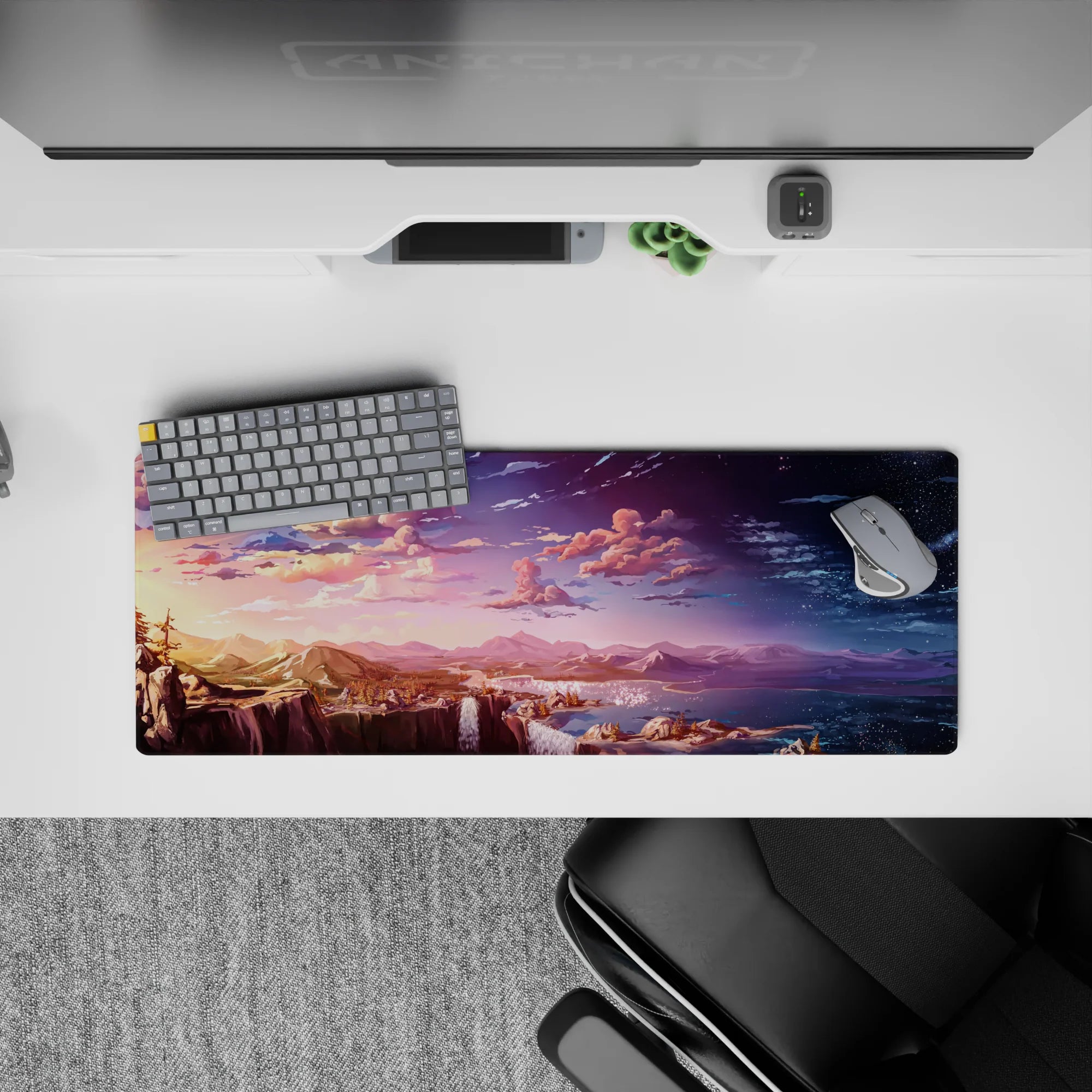 Fantasy Landscapes Deskmat | Mousepad | Deskpad - Twilight Falls