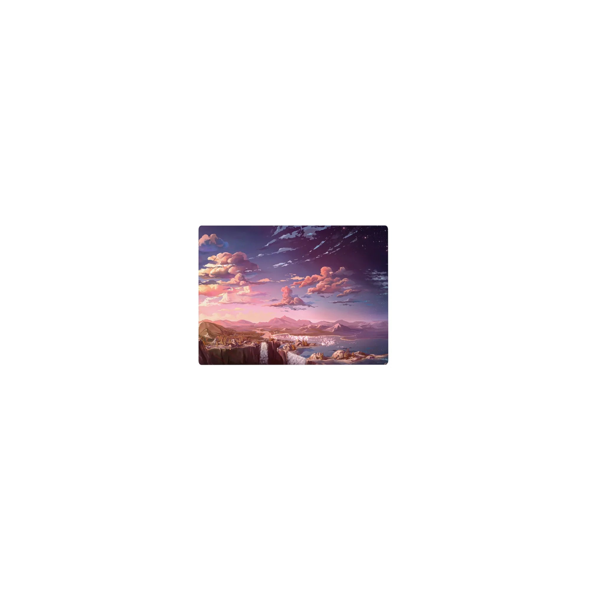 Fantasy Landscapes Deskmat | Mousepad | Deskpad - Twilight Falls