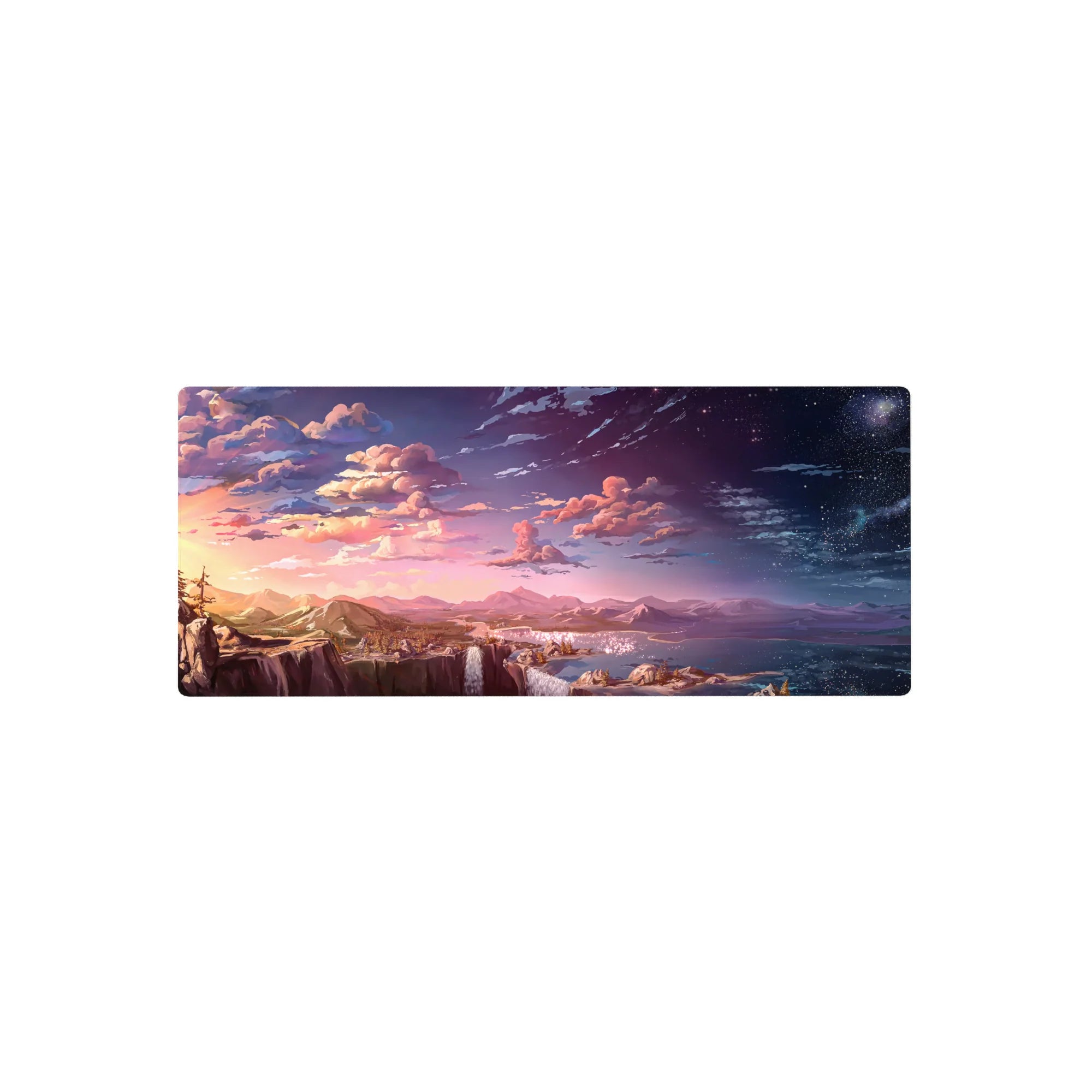 Fantasy Landscapes Deskmat | Mousepad | Deskpad - Twilight Falls