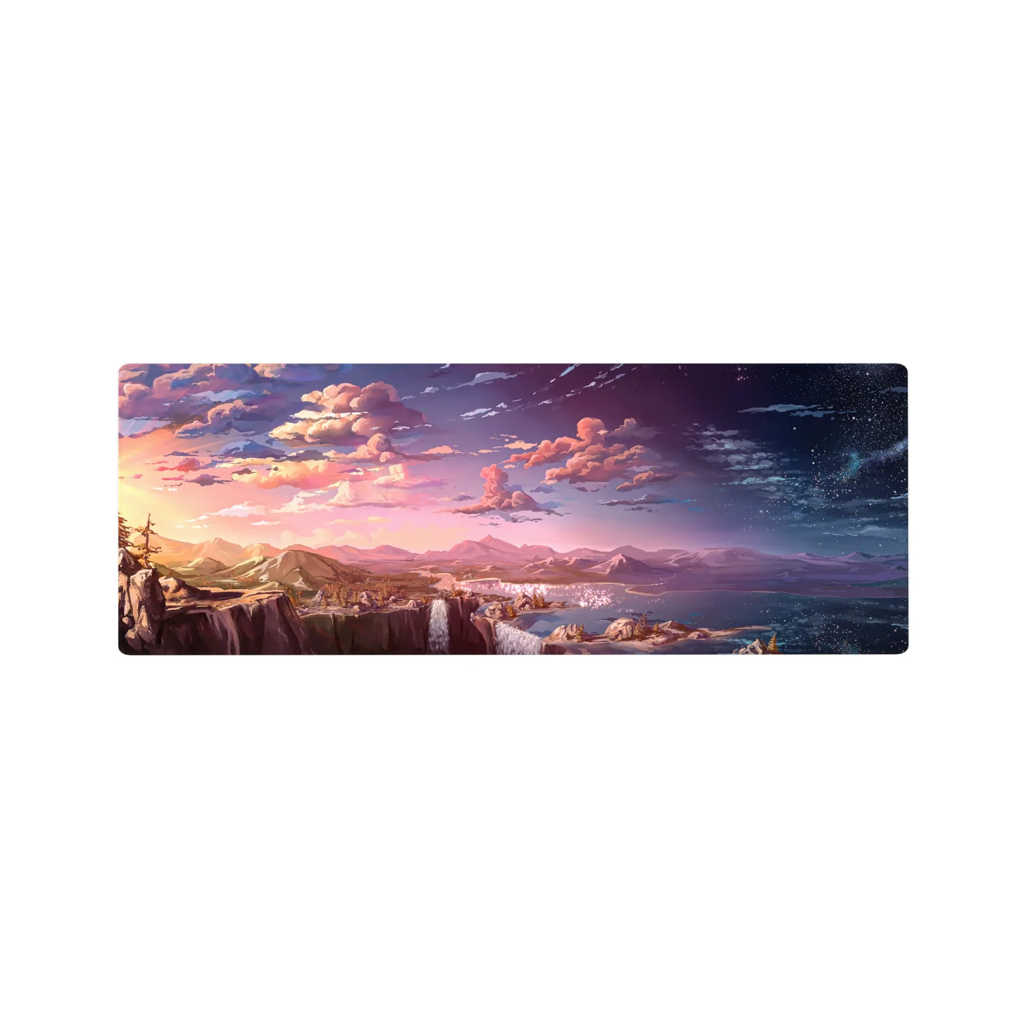 Fantasy Landscapes Deskmat | Mousepad | Deskpad - Twilight Falls