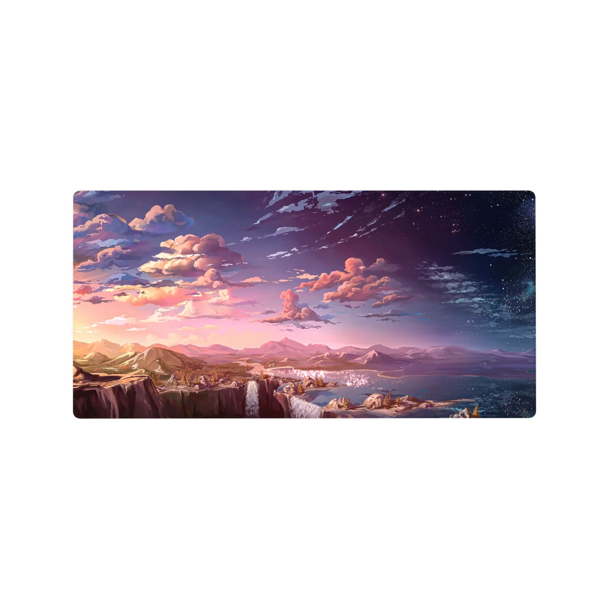 Fantasy Landscapes Deskmat | Mousepad | Deskpad - Twilight Falls