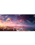 Fantasy Landscapes Deskmat | Mousepad | Deskpad - Twilight Falls