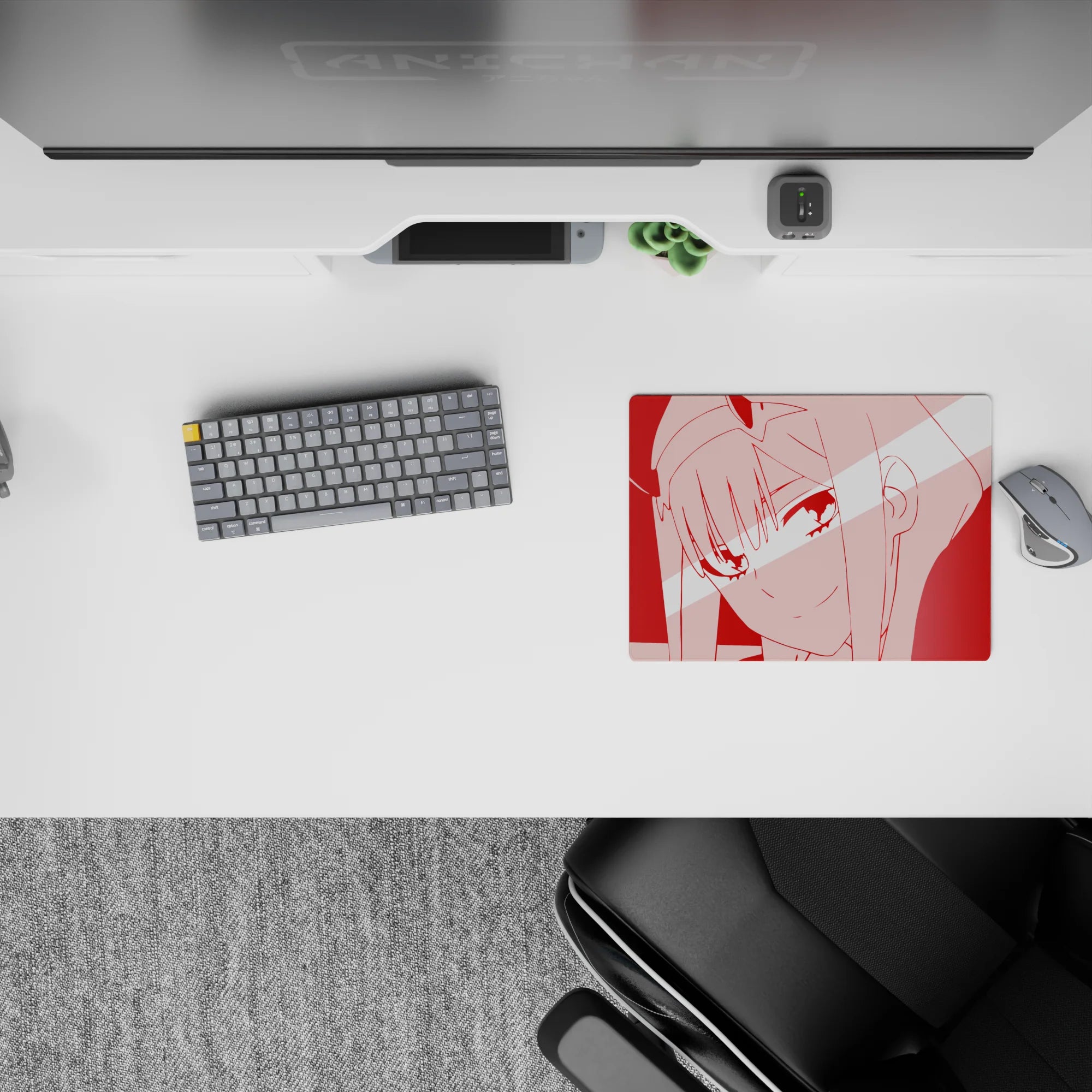 Darling In The Franxx - Anime Mouse Pad and Desk Pad - Zero Two Crimson Glitch - AniChan