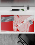 Darling In The Franxx - Anime Mouse Pad and Desk Pad - Zero Two Crimson Glitch - AniChan