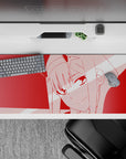 Darling In The Franxx - Anime Mouse Pad and Desk Pad - Zero Two Crimson Glitch - AniChan