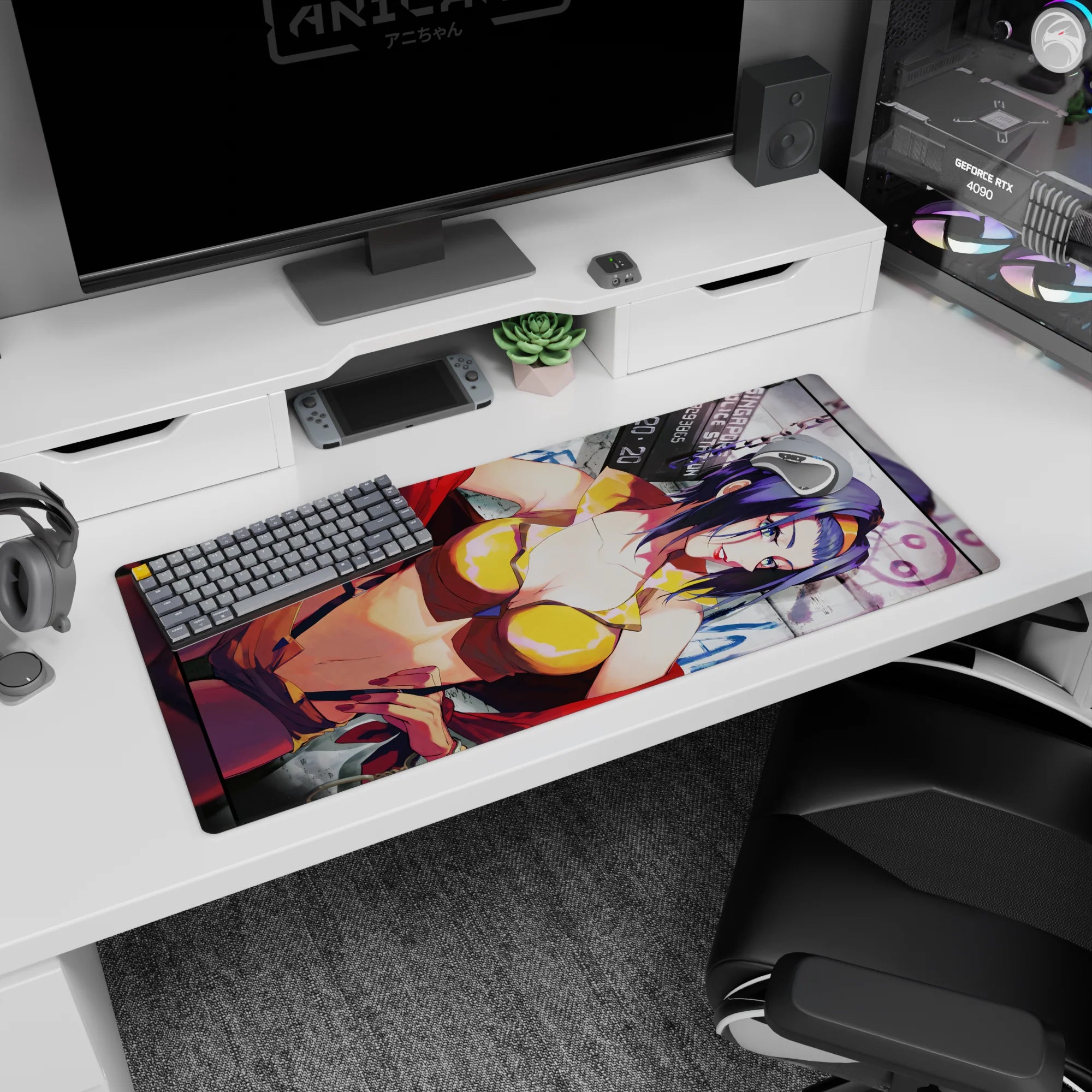 Cowboy Bepop - Anime Mouse Pad and Desk Pad - Neon Temptress - AniChan