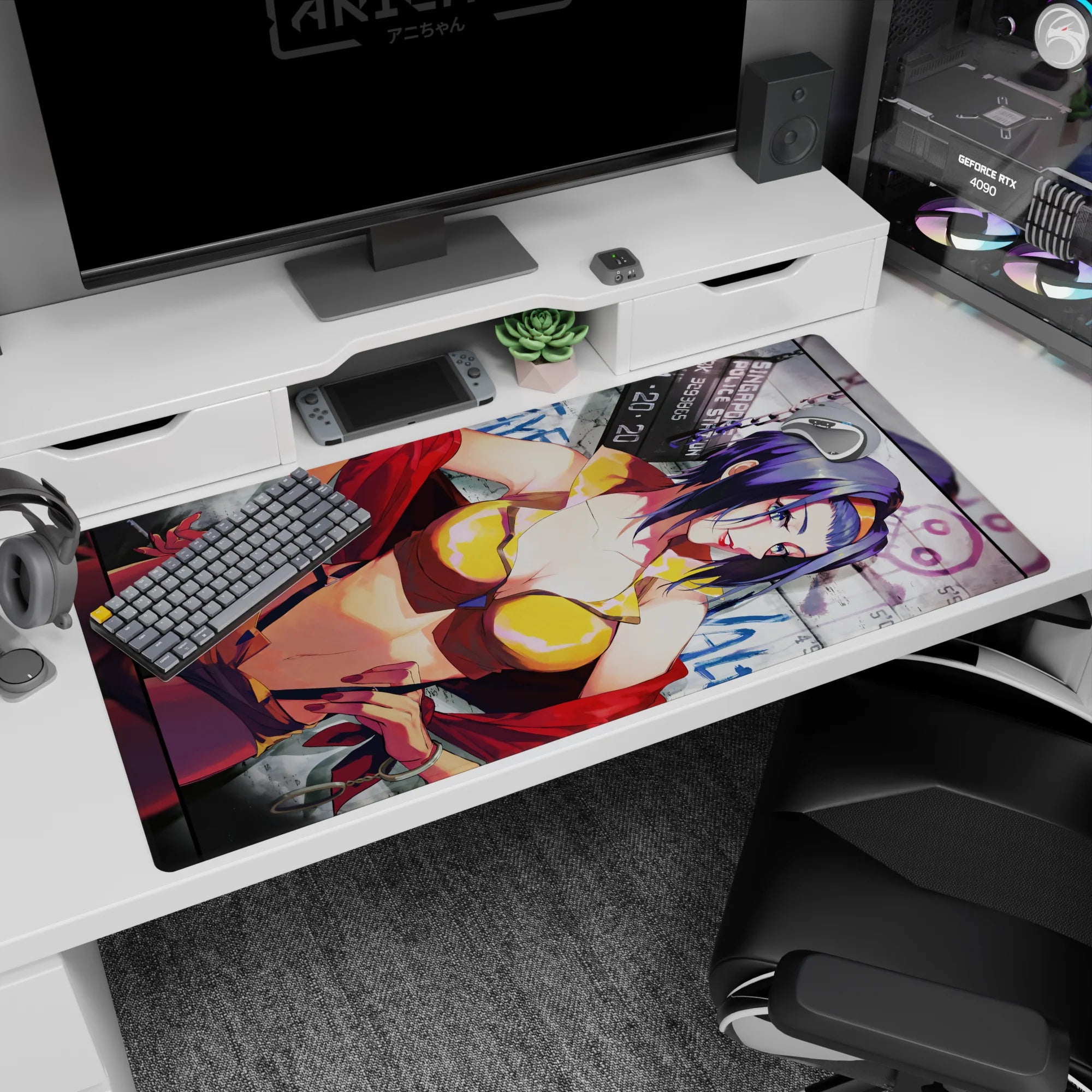 Cowboy Bepop - Anime Mouse Pad and Desk Pad - Neon Temptress - AniChan