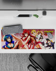 High School DxD mouse pad, 32x12 inches, featuring Rias in a red bunny suit, with Irina, Asia, and Akeno in bold poses.
