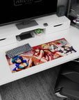 Anime mouse pad 32x12 inches, featuring Rias in red bunny suit with Irina, Asia, Akeno from High School DxD.