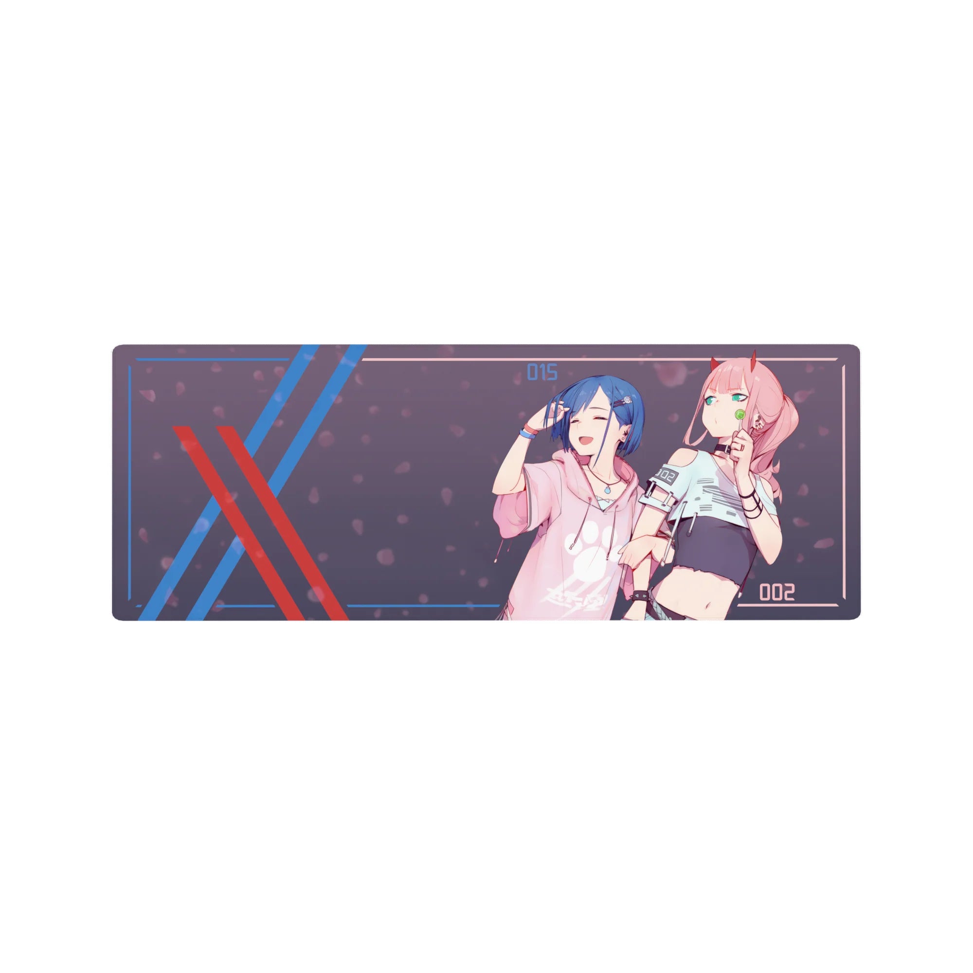 Darling In The Franxx - Anime Mouse Pad and Desk Pad - Zero Two &amp; Ichigo Urban XX - AniChan