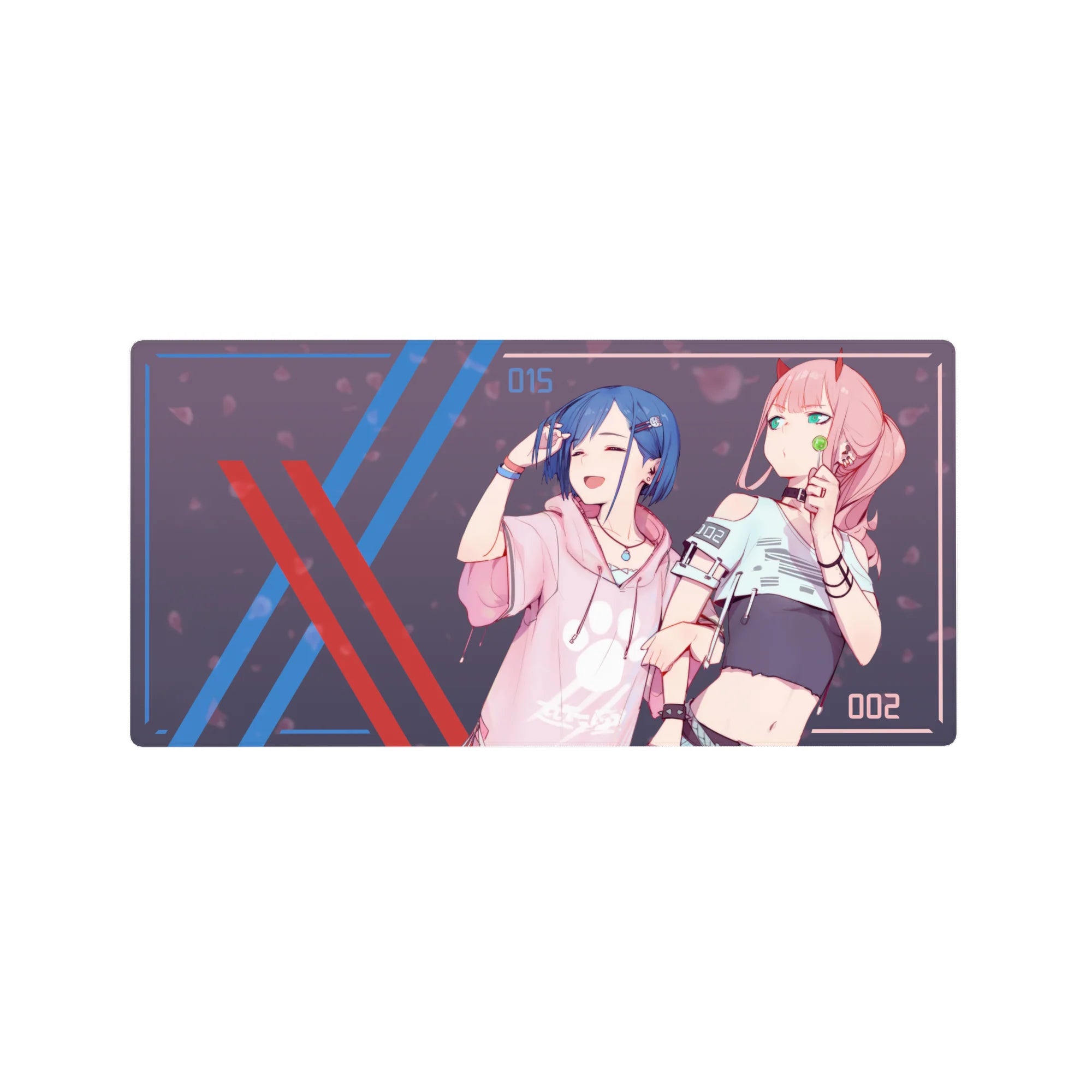 Darling In The Franxx - Anime Mouse Pad and Desk Pad - Zero Two &amp; Ichigo Urban XX - AniChan