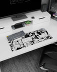 28x12 inches Naruto mouse pad featuring Naruto, Sasuke, Sakura, and Madara in sharp manga panels.