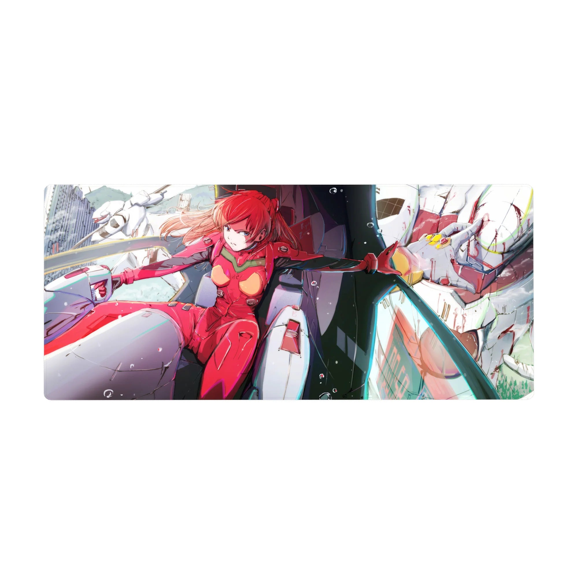 Evangelion - Anime Mouse Pad and Desk Pad - Crimson Resolve - AniChan