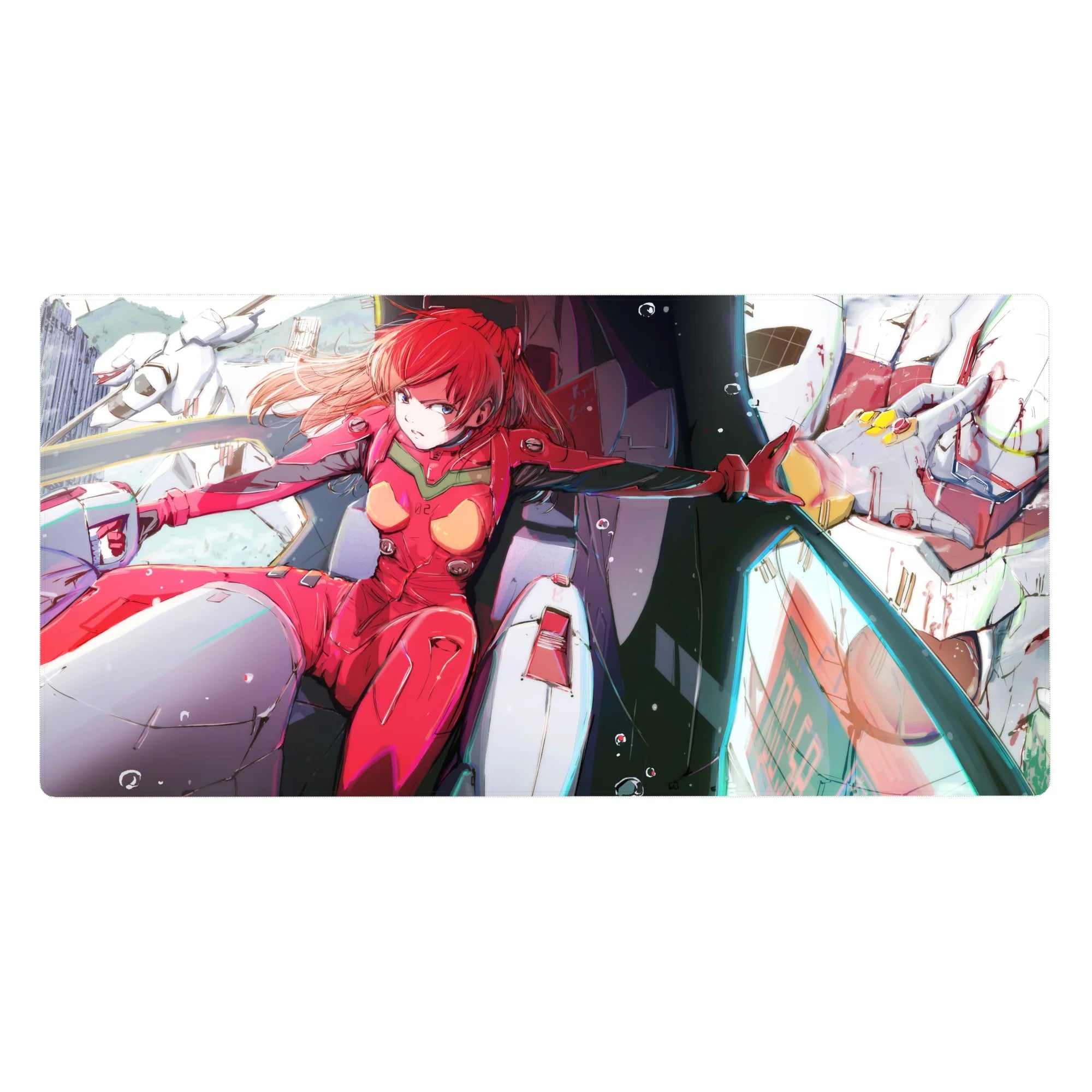 Evangelion - Anime Mouse Pad and Desk Pad - Crimson Resolve - AniChan