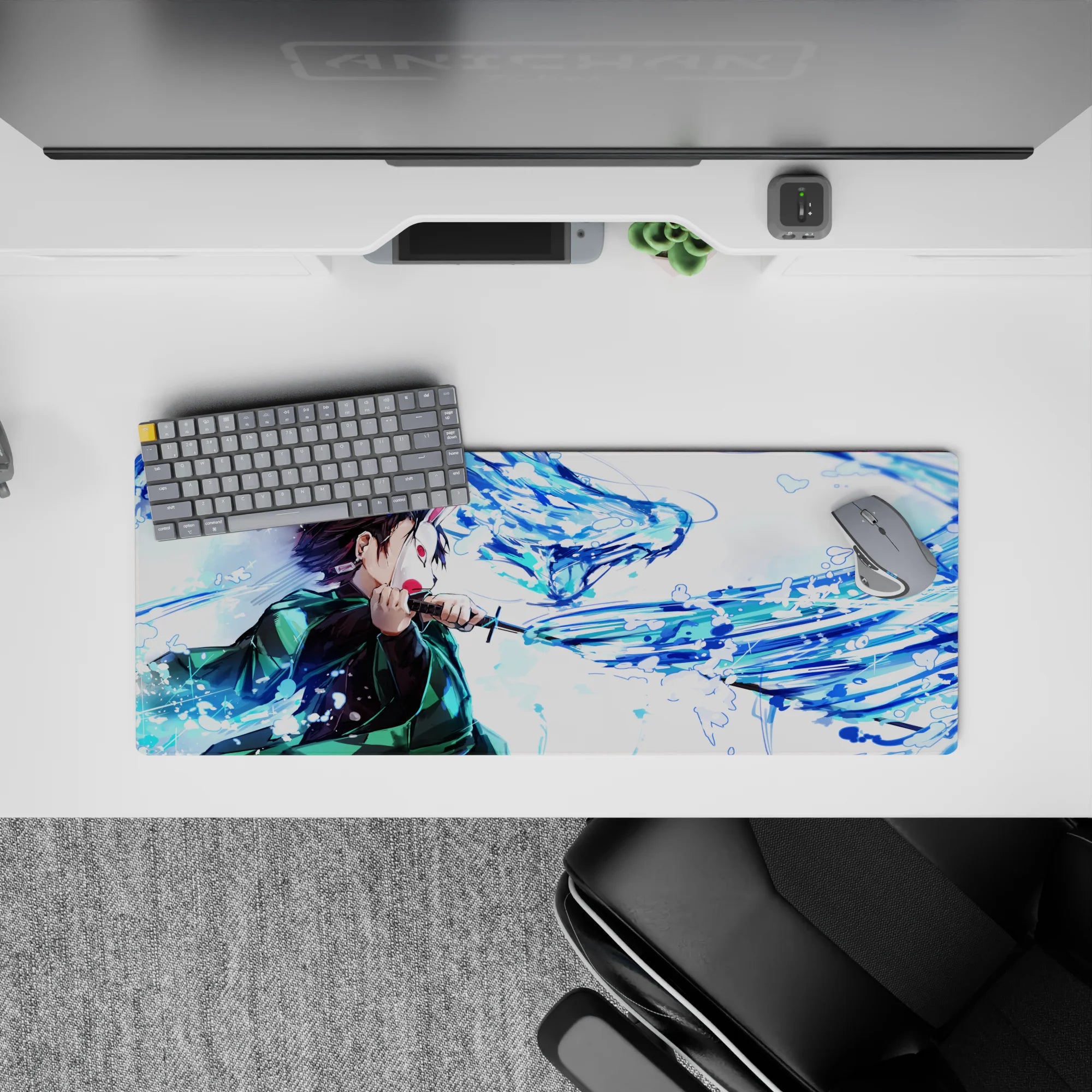 Demon Slayer Deskmat | Mousepad | Deskpad - Water Dragon Surge - AniChan