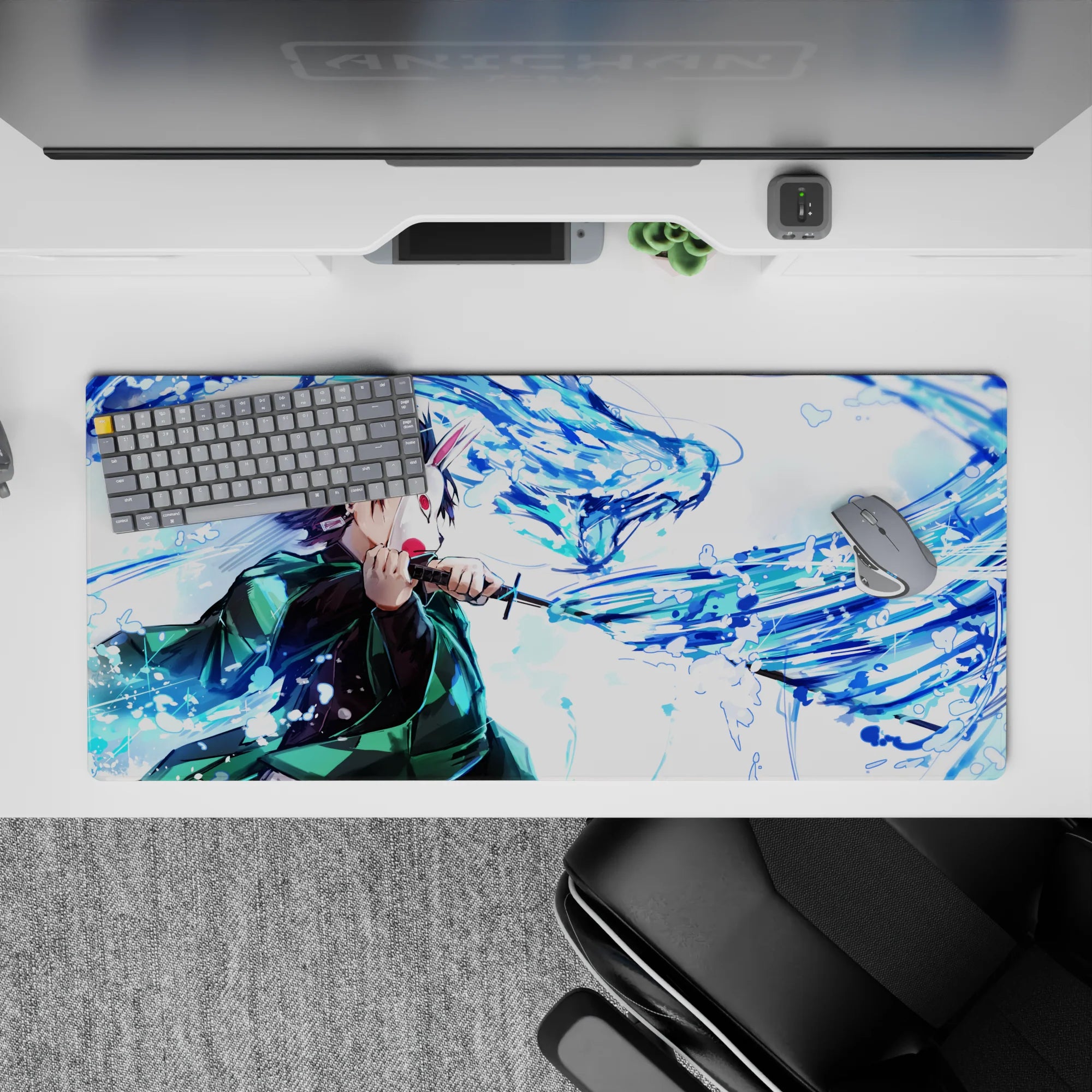 Demon Slayer Deskmat | Mousepad | Deskpad - Water Dragon Surge - AniChan